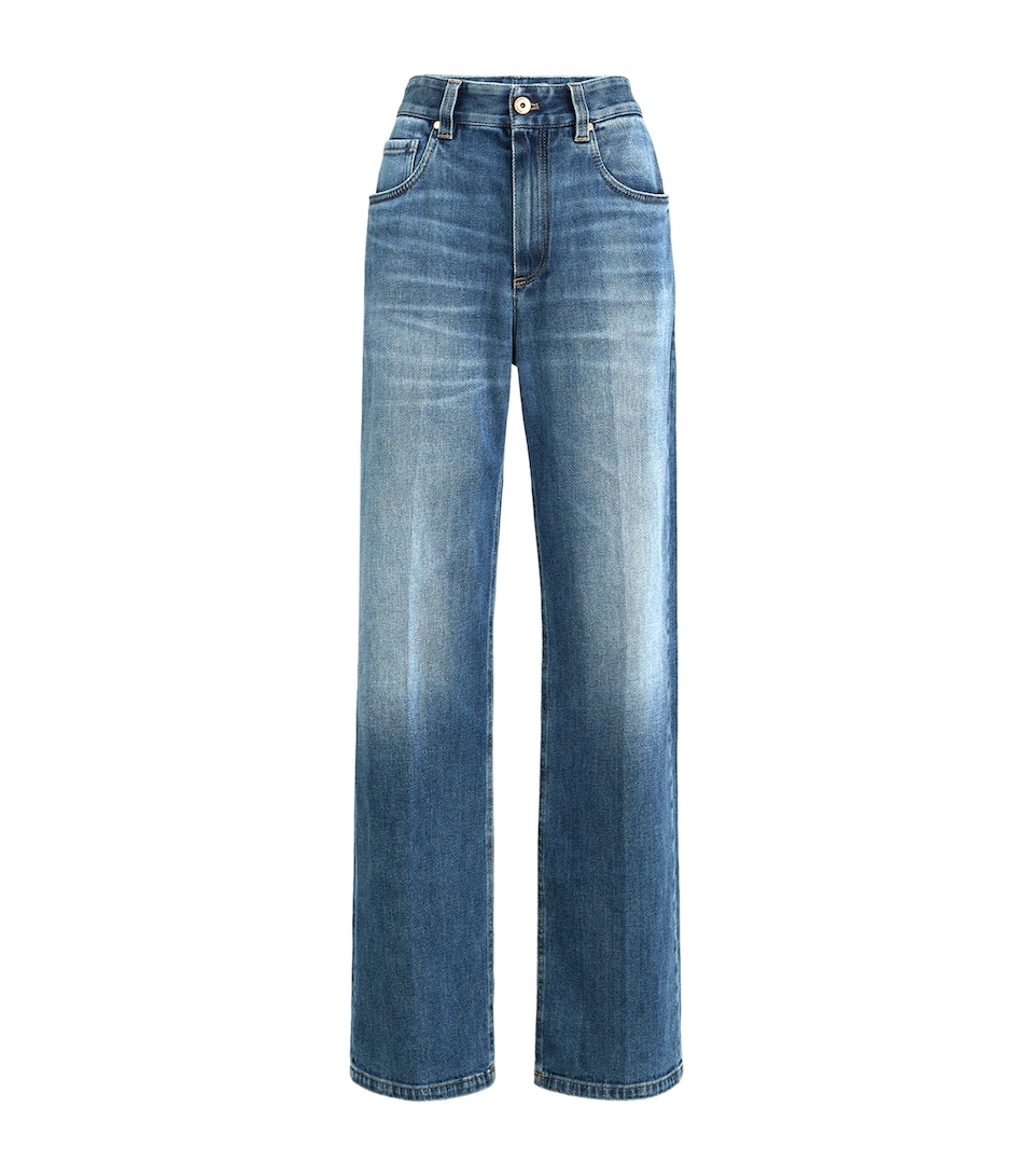 Brunello Cucinelli Womens Contemporary Loose Straight Jeans