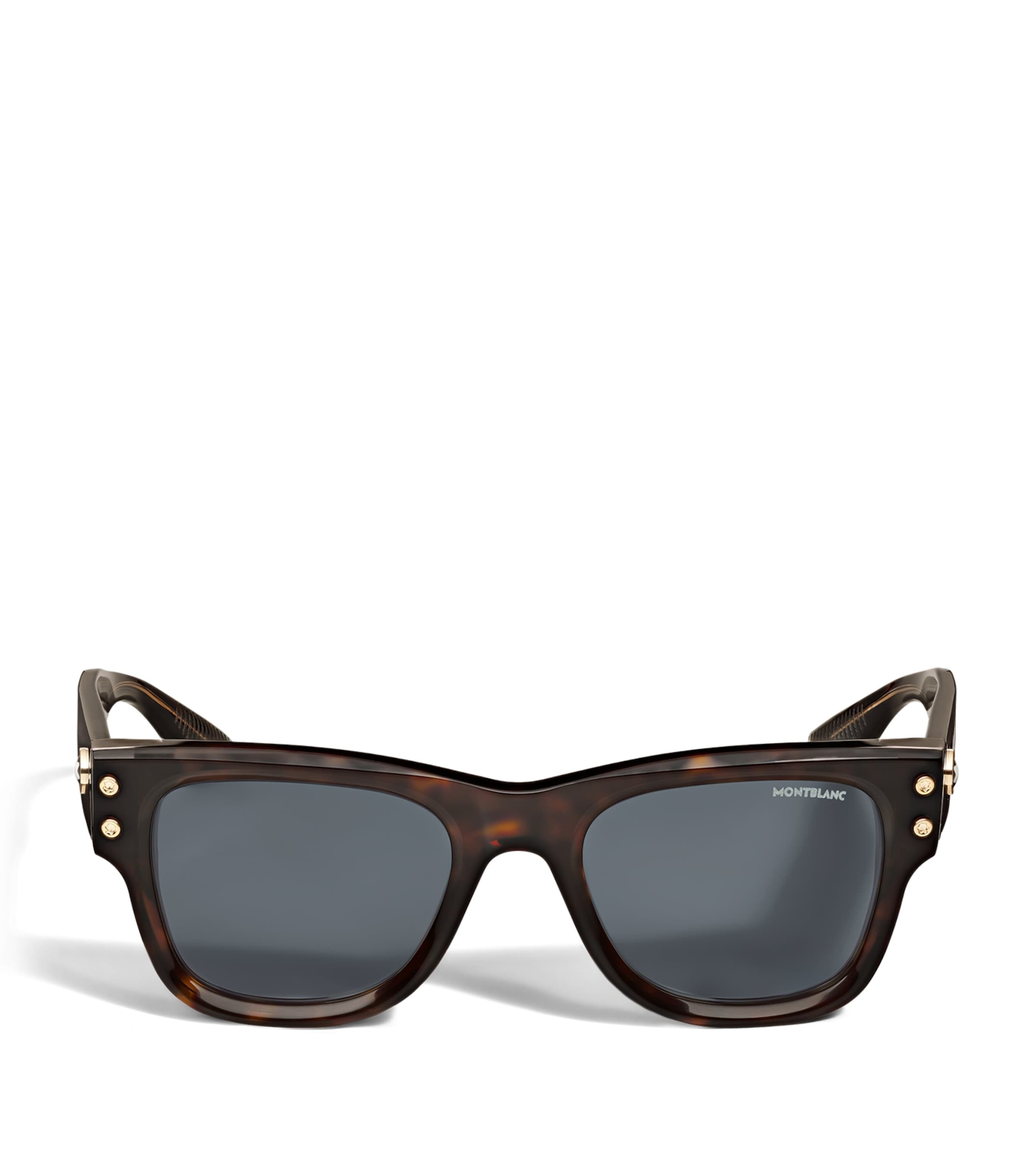 Montblanc Tortoiseshell Square Sunglasses Brown Tortoise