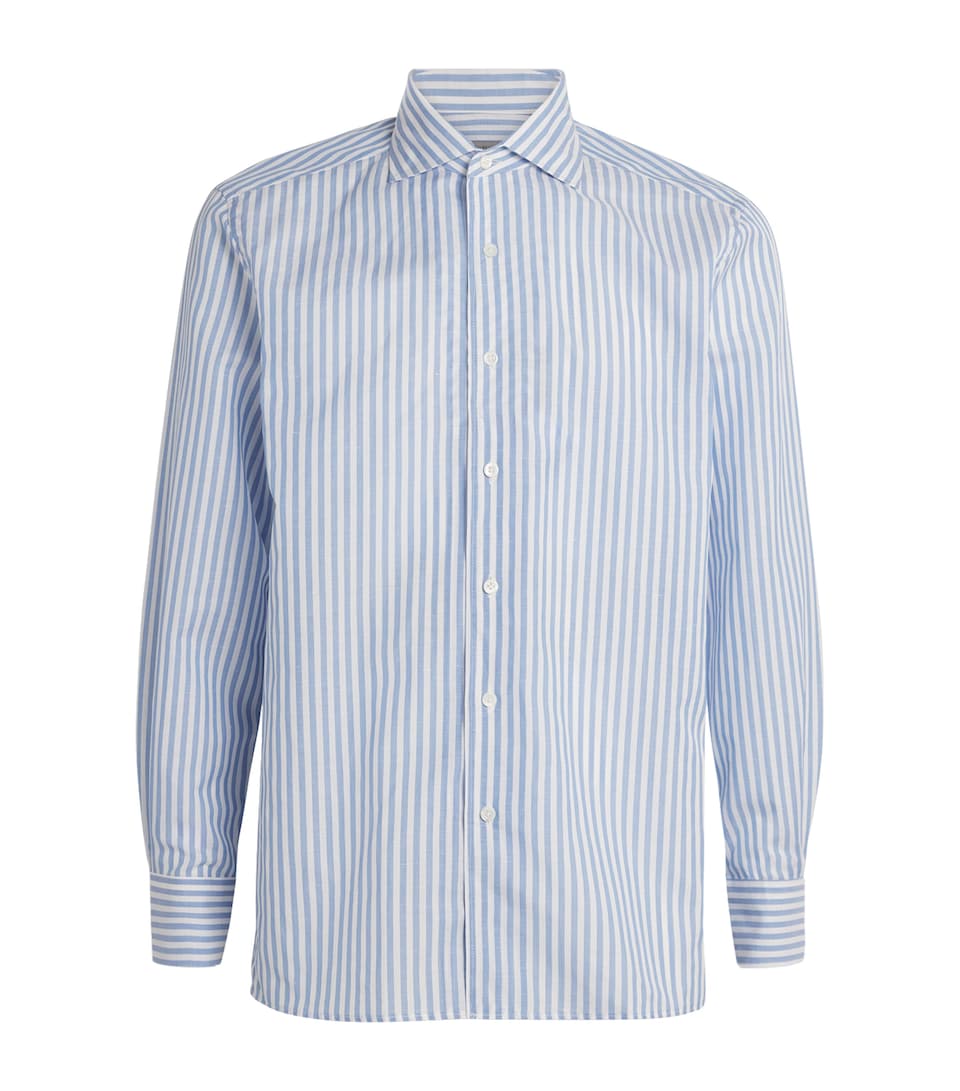 Cotton-Linen Stripe Shirt
