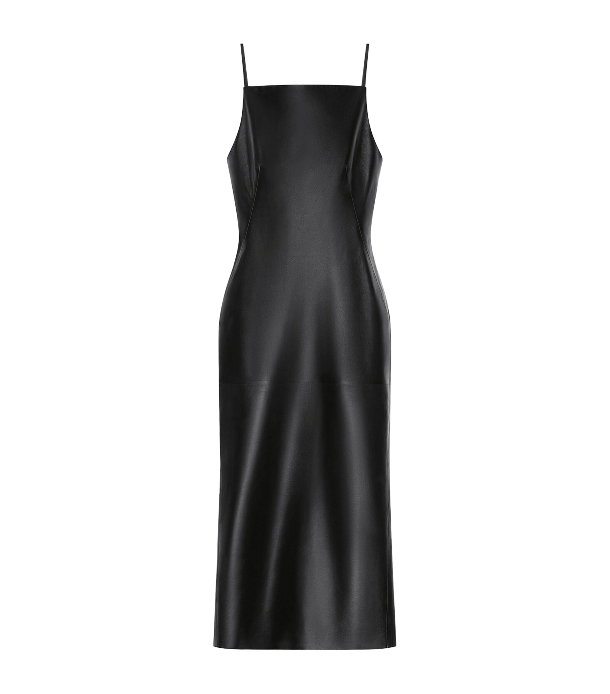 Givenchy Womens Lambskin Sliced Kick-Back Midi Dress