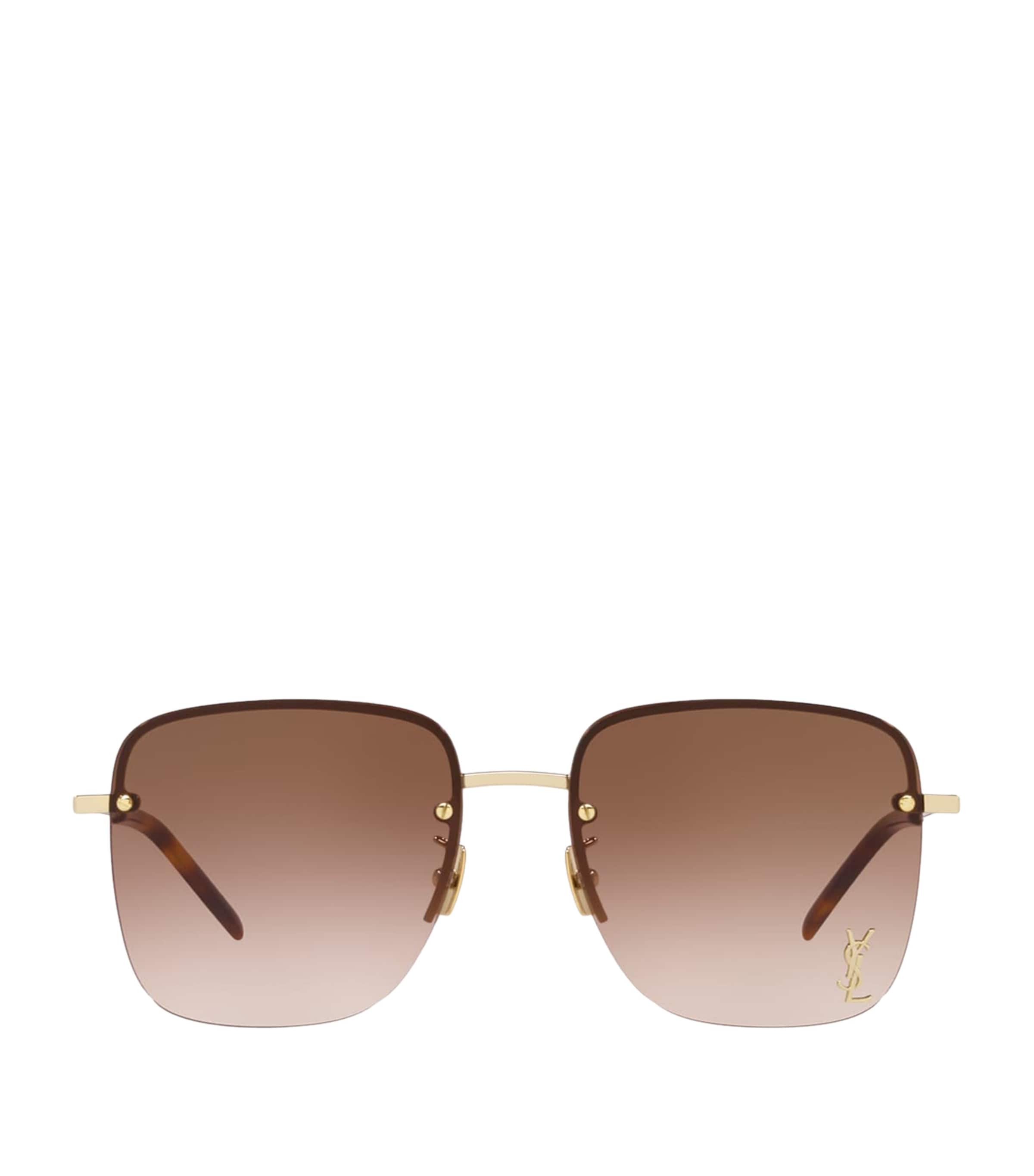 Saint Laurent SL 312 M Square Sunglasses Gold