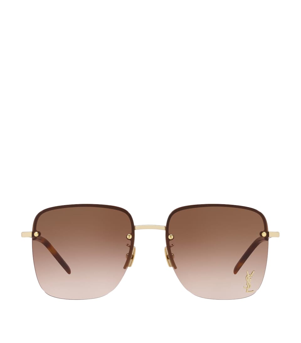 Saint Laurent SL 312 M Square Sunglasses Gold