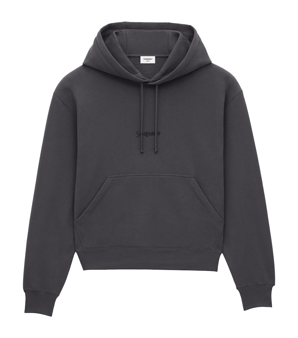 Cotton Embroidered Logo Hoodie