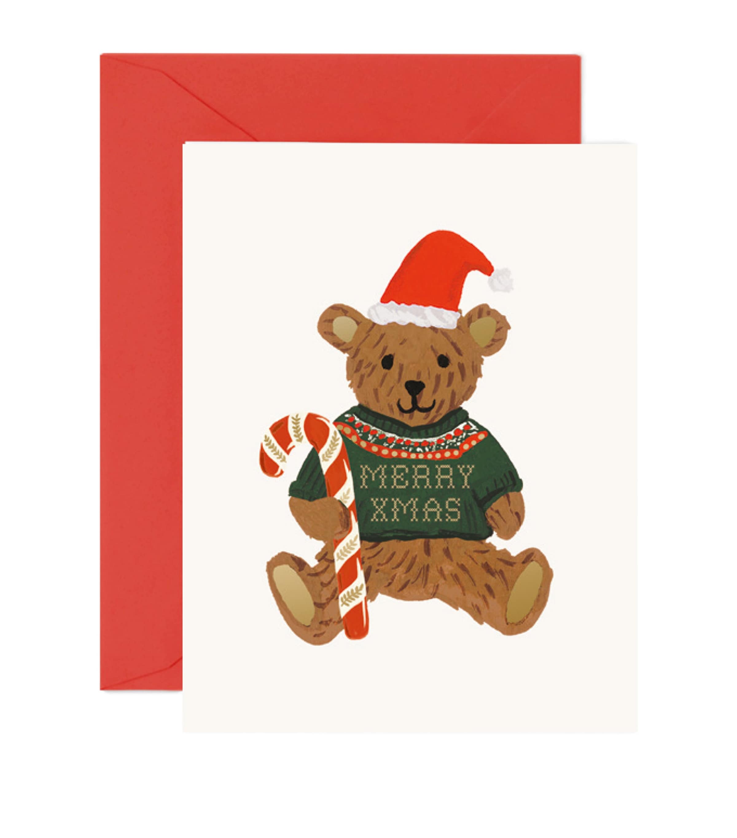 Rifle Paper Co. Teddy Bear Christmas Card Mixed