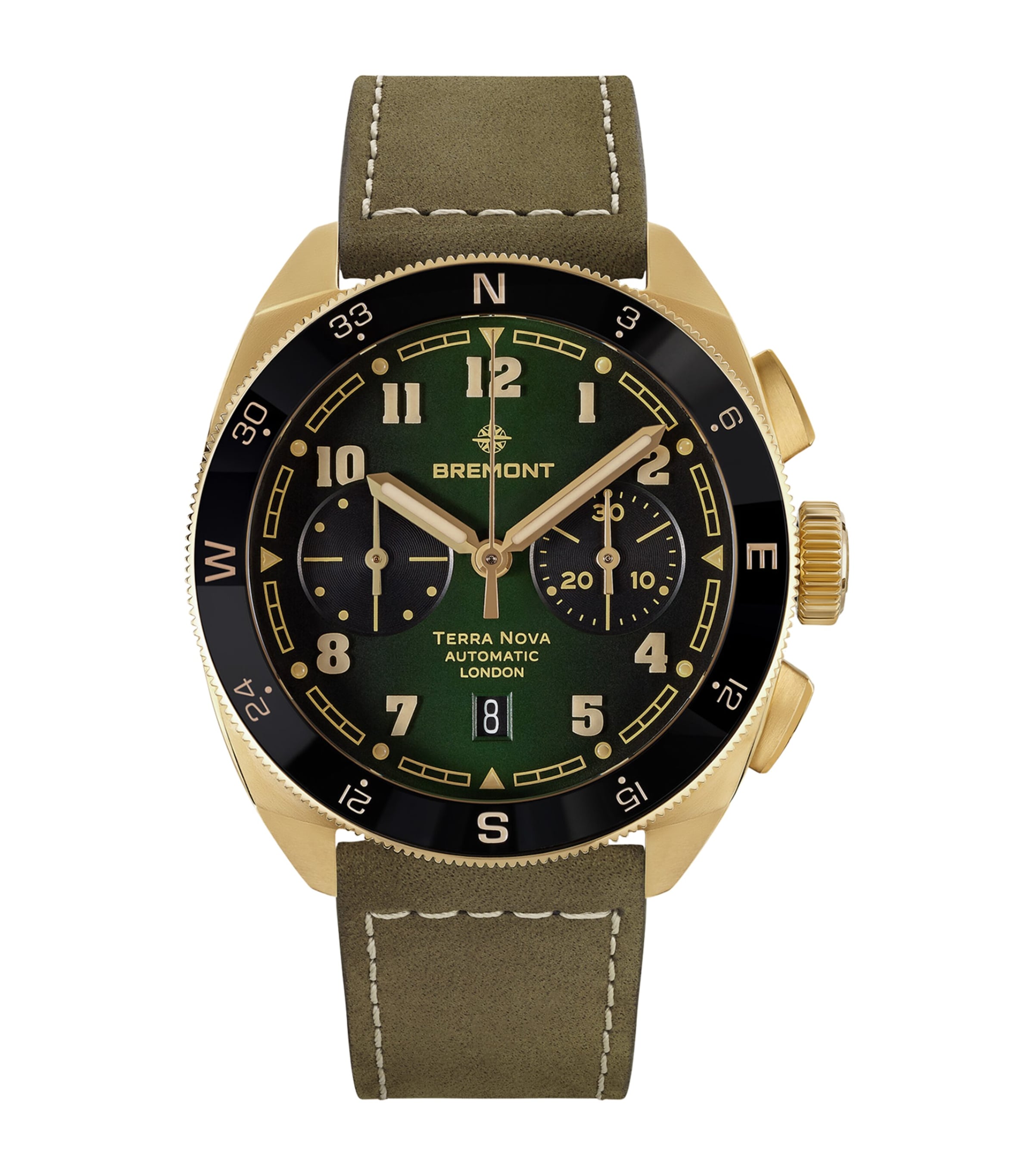 Bremont Bronze Terra Nova Chronograph Watch 42.5mm Green