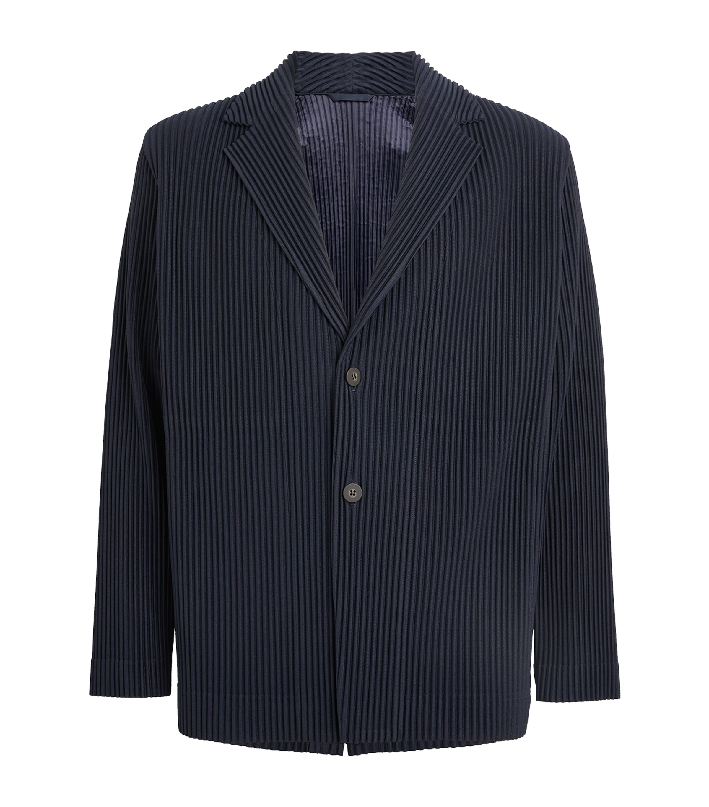 Homme Plissé Issey Miyake Mens Pleated Basics Blazer Navy