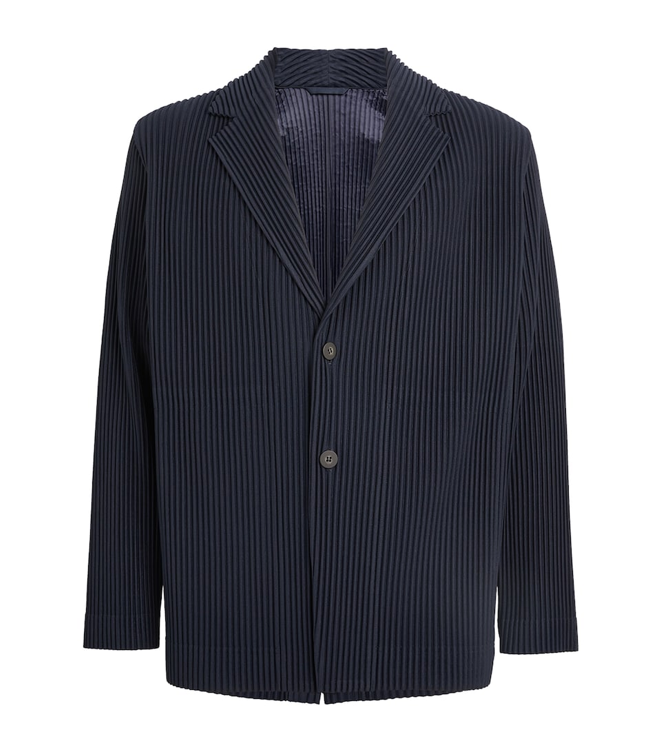 Homme Plissé Issey Miyake Mens Pleated Basics Blazer Navy