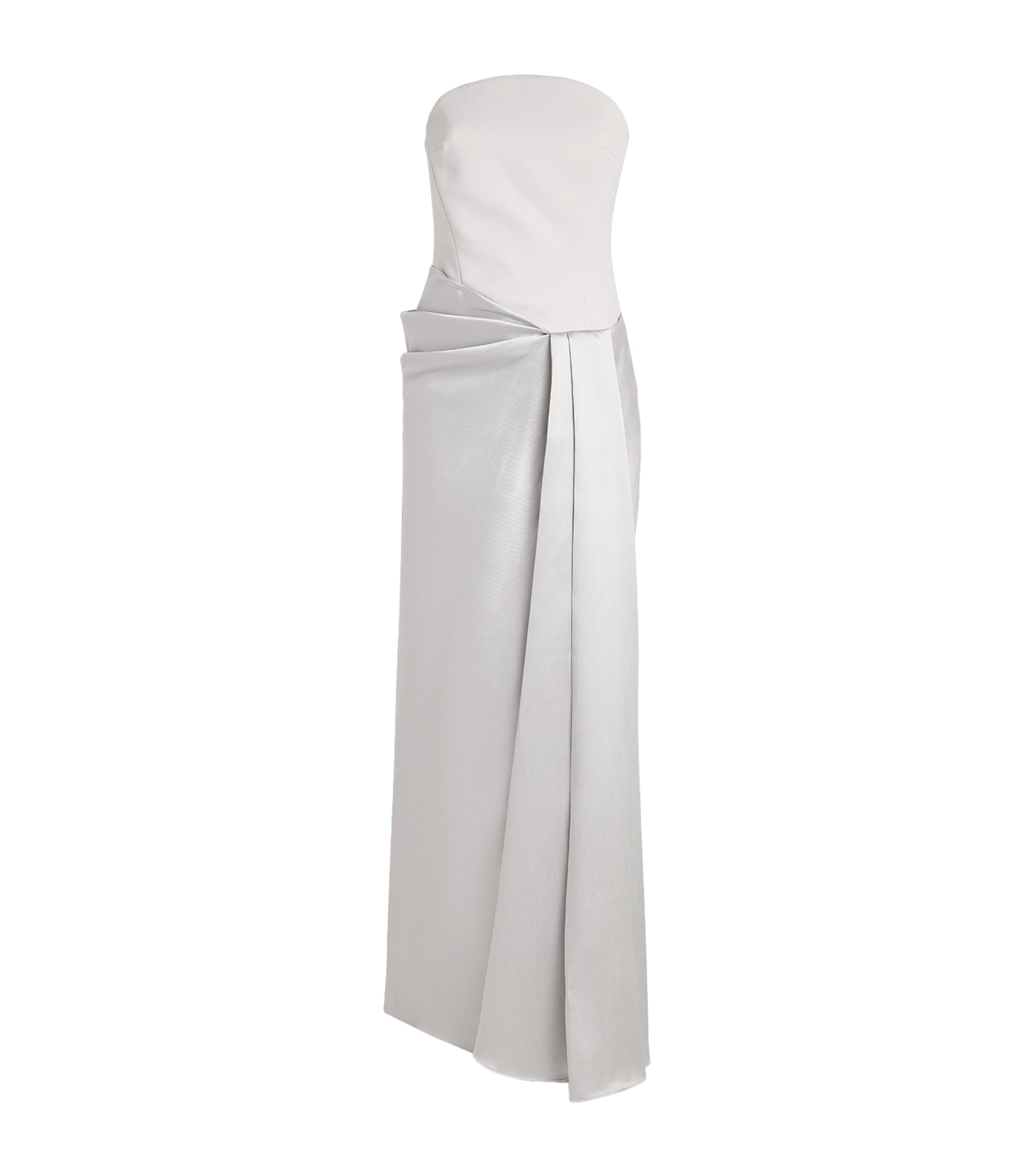 Solace London Womens Corseted Seri Gown Platinum