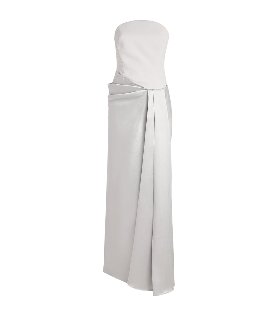 Solace London Womens Corseted Seri Gown Platinum