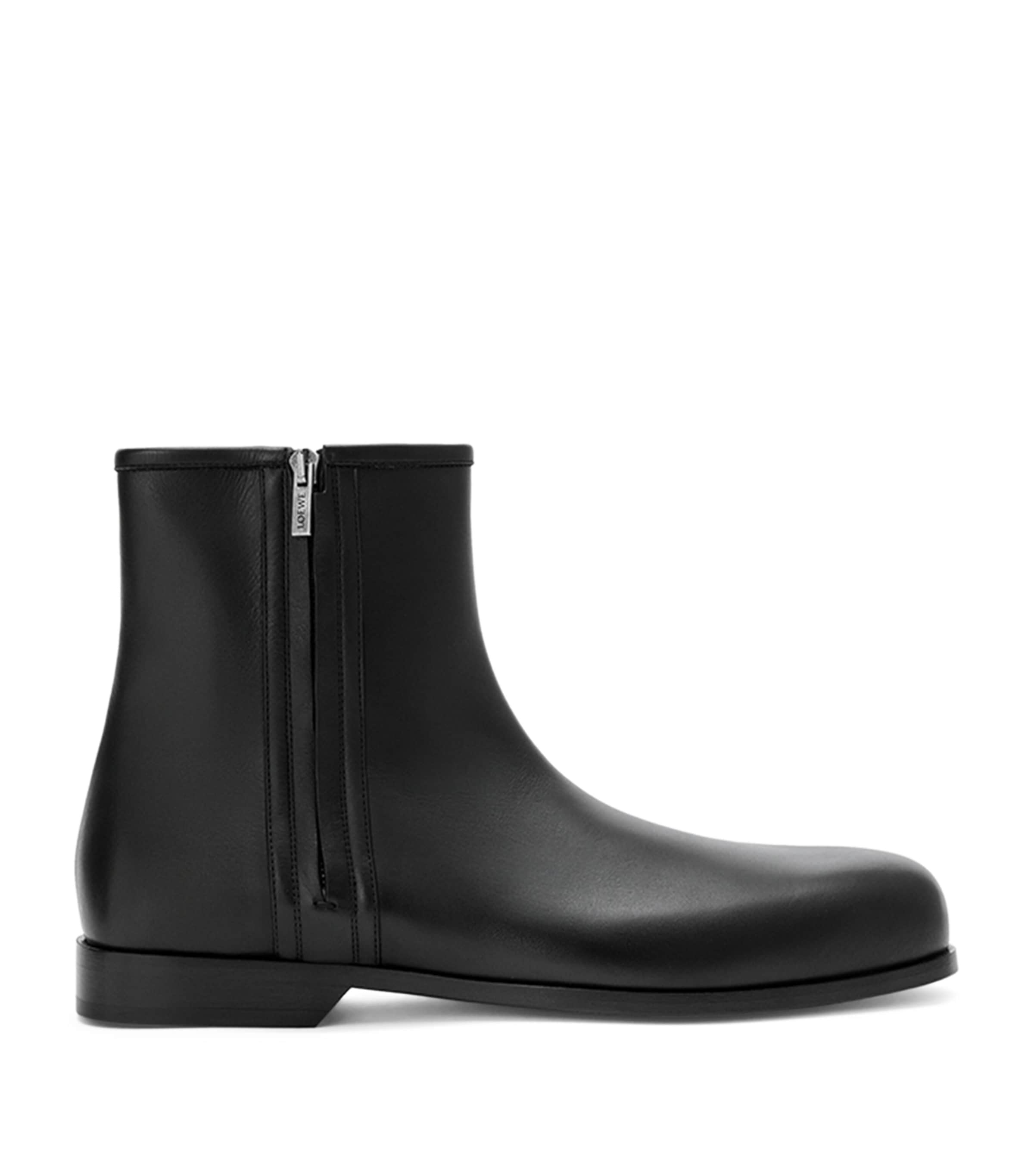 Leather Bobine Ankle Boots