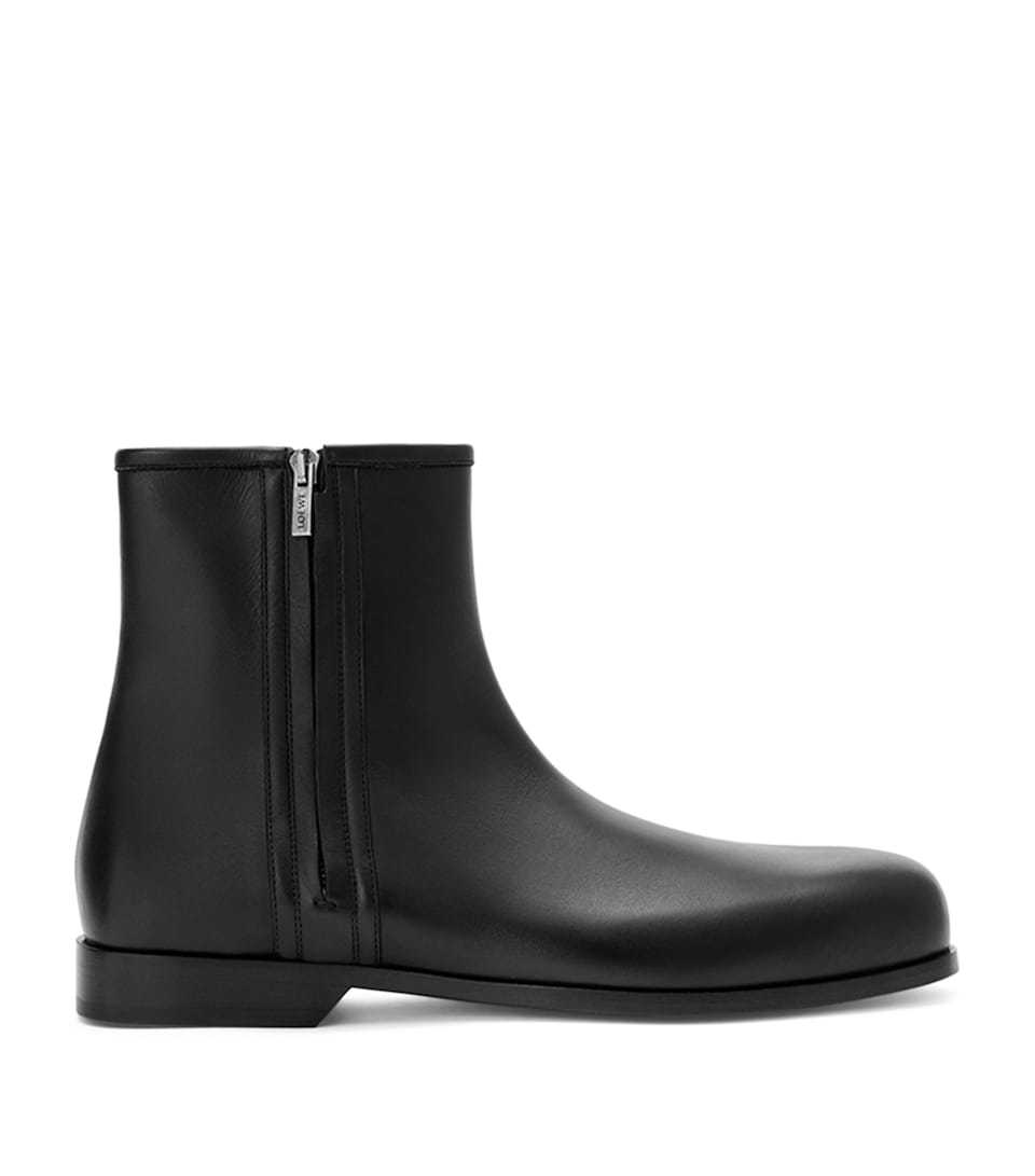 Leather Bobine Ankle Boots