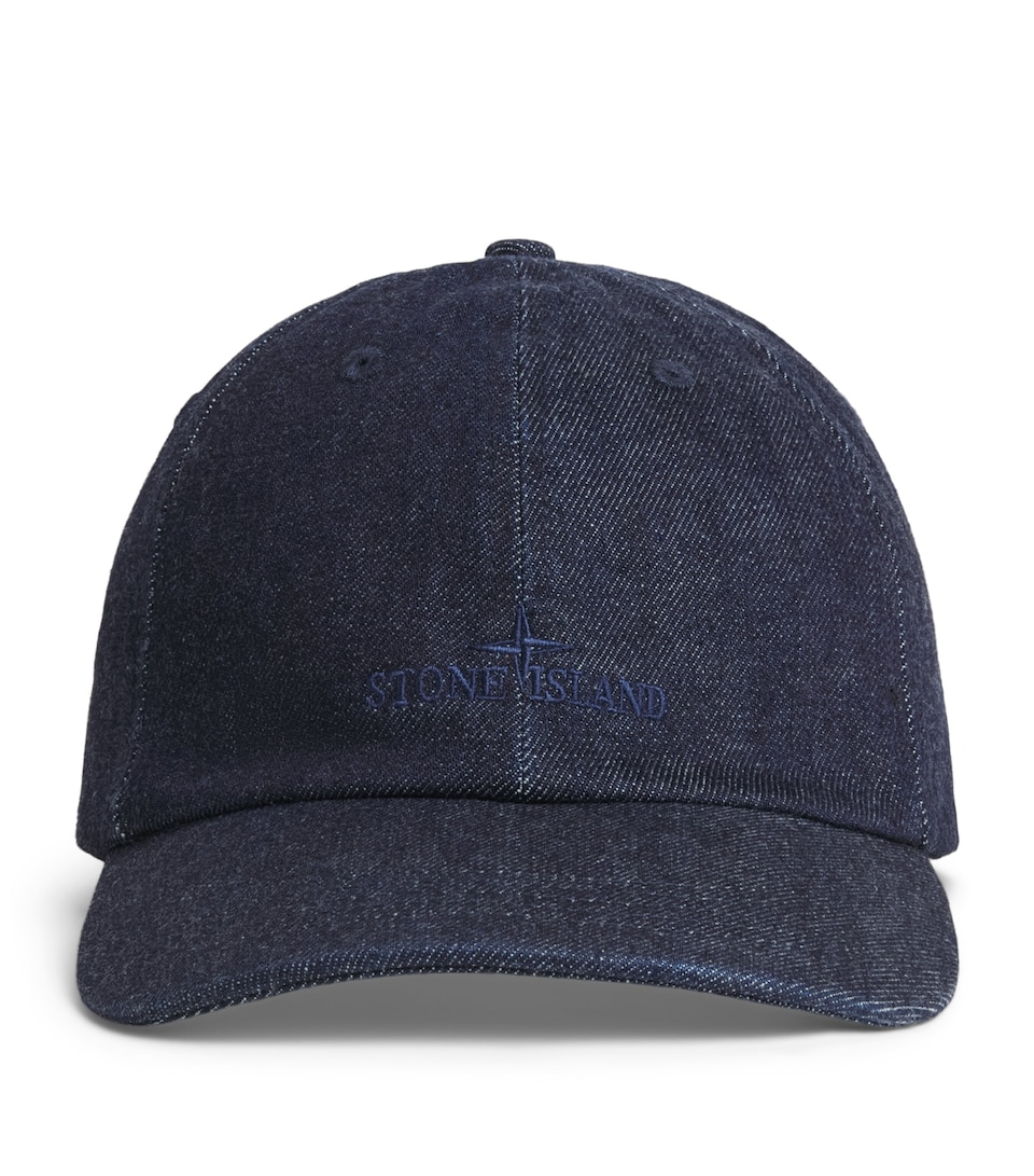 Stone Island Denim Embroidered Baseball Cap