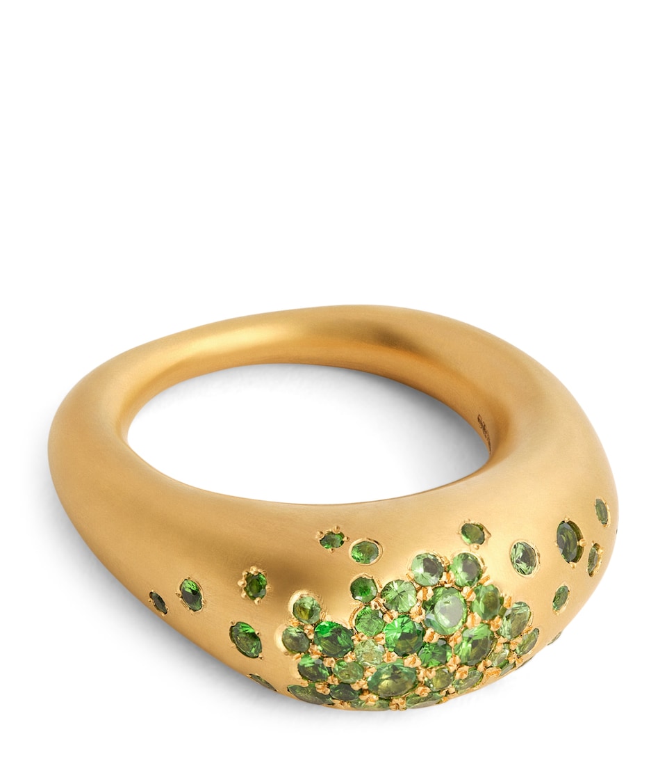 Big Yellow Gold and Tsavorite My Muse Urban Ring