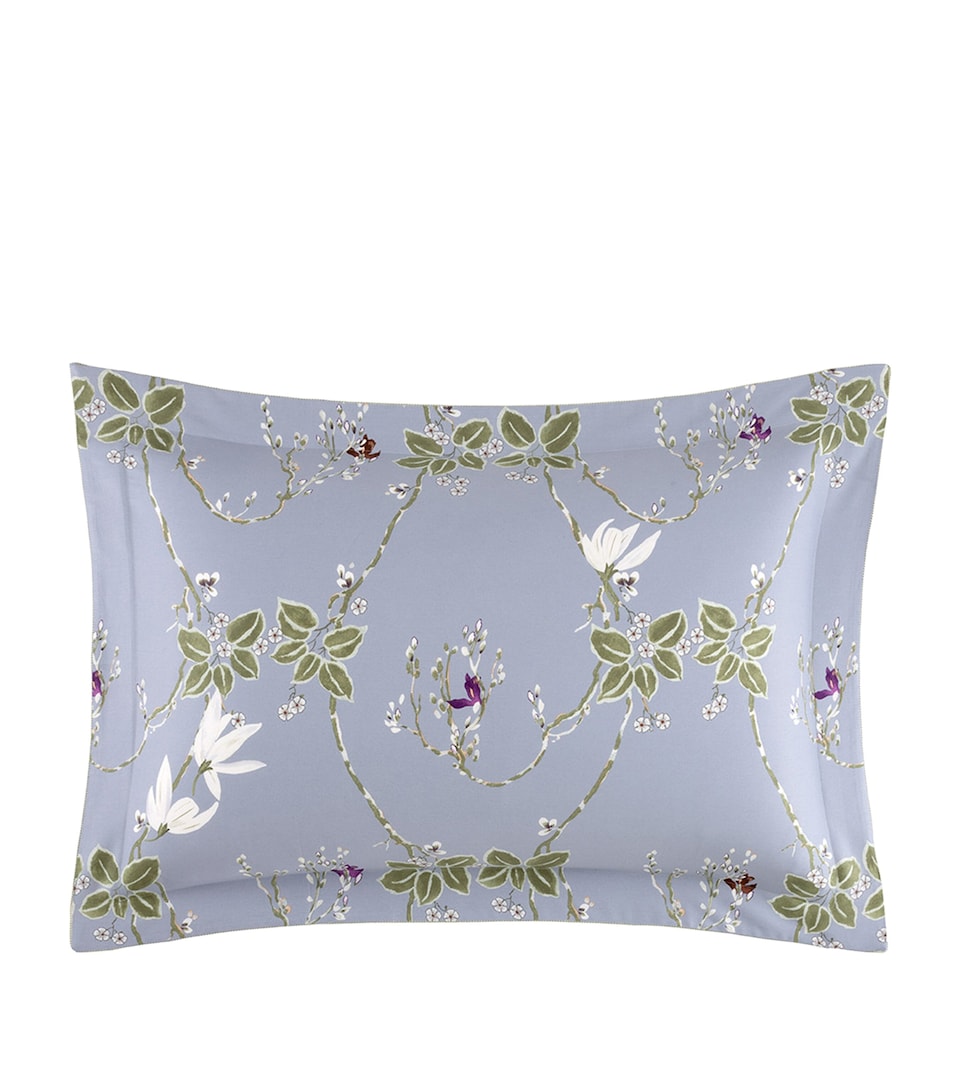 Yves Delorme Organic Cotton Rameau King Oxford Pillowcase (54cm x 94cm) Blue