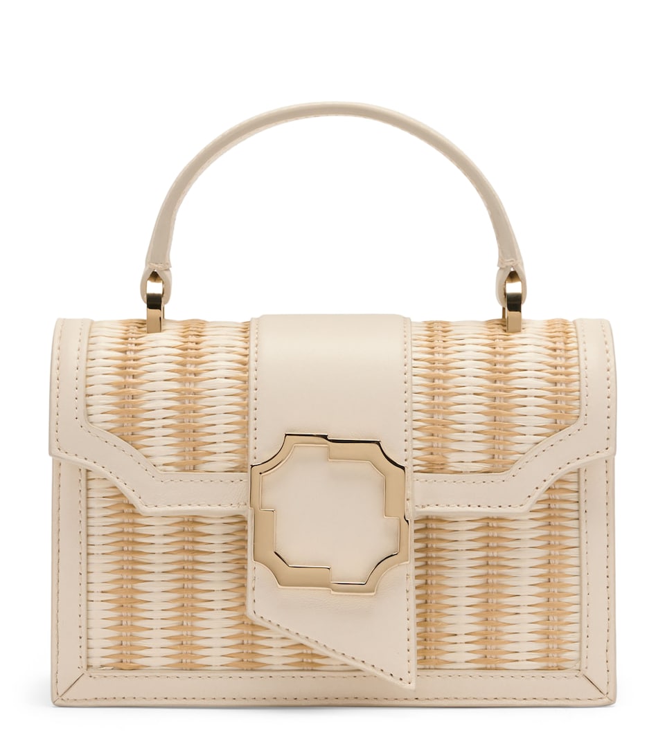 Mini Raffia Audrey Top-Handle Bag