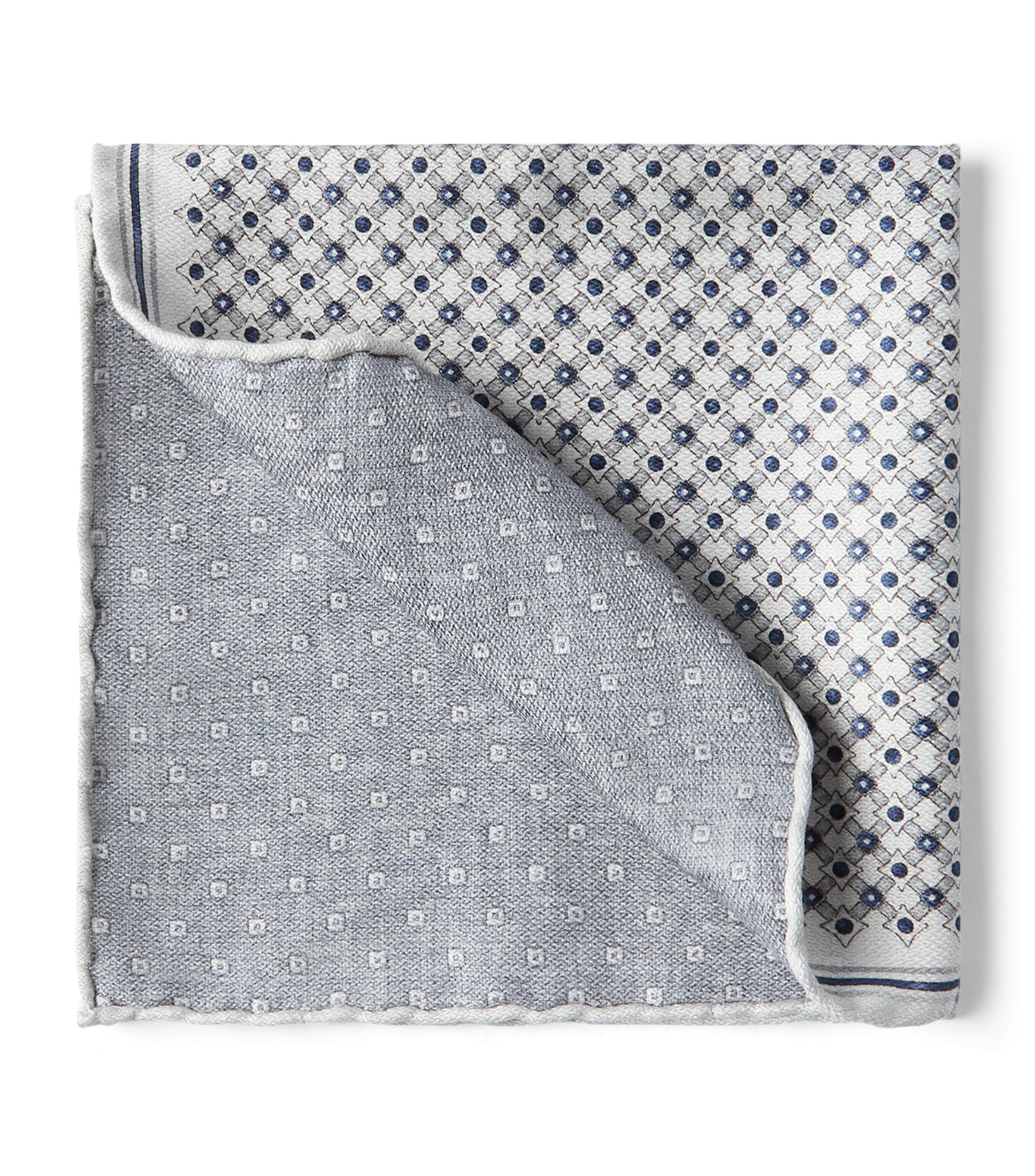 Silk Geometric Pocket Square