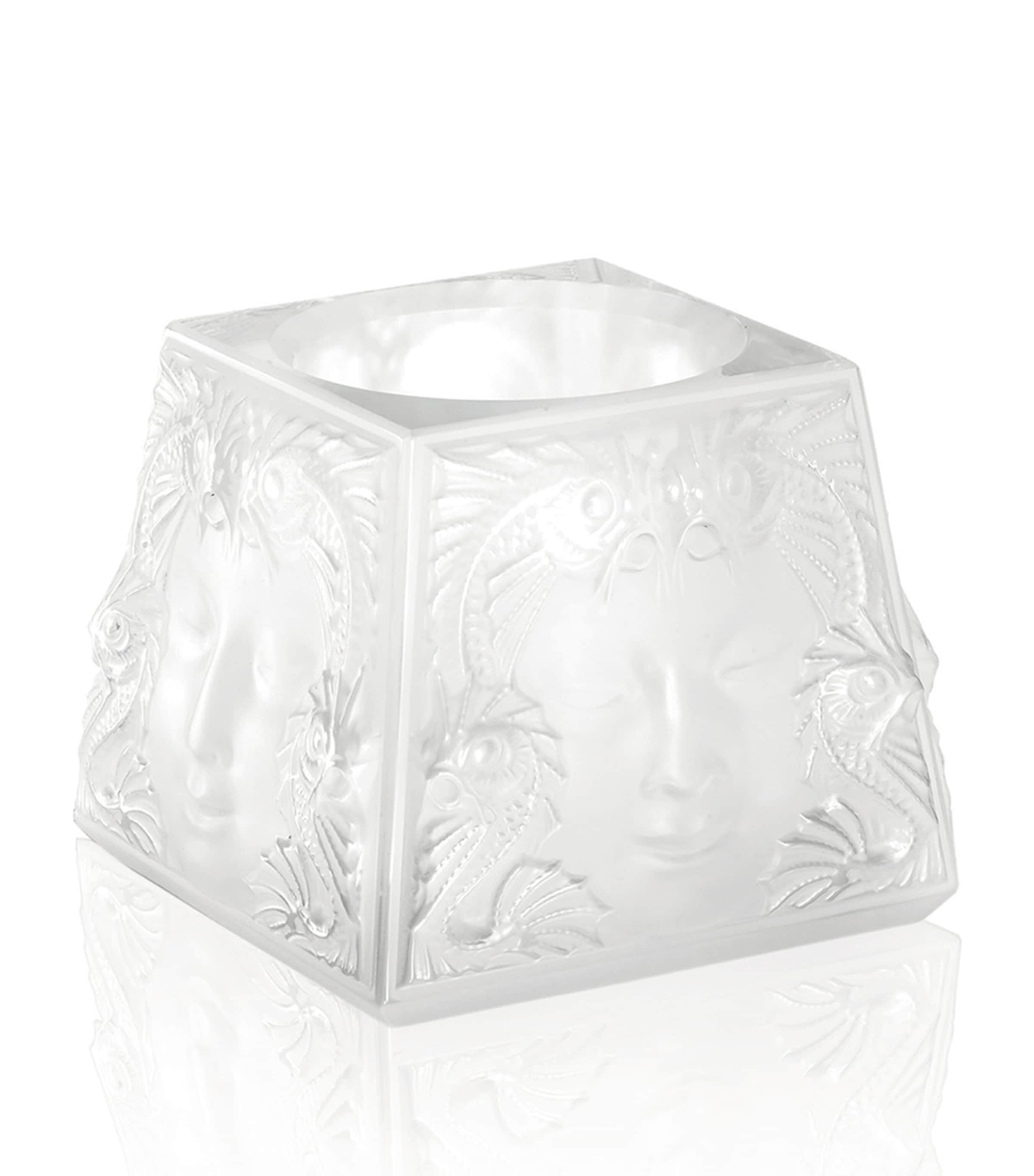 Lalique Masque de Femme Votive Candle Holder Incolore