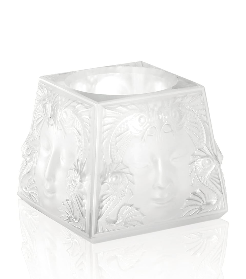 Lalique Masque de Femme Votive Candle Holder Incolore
