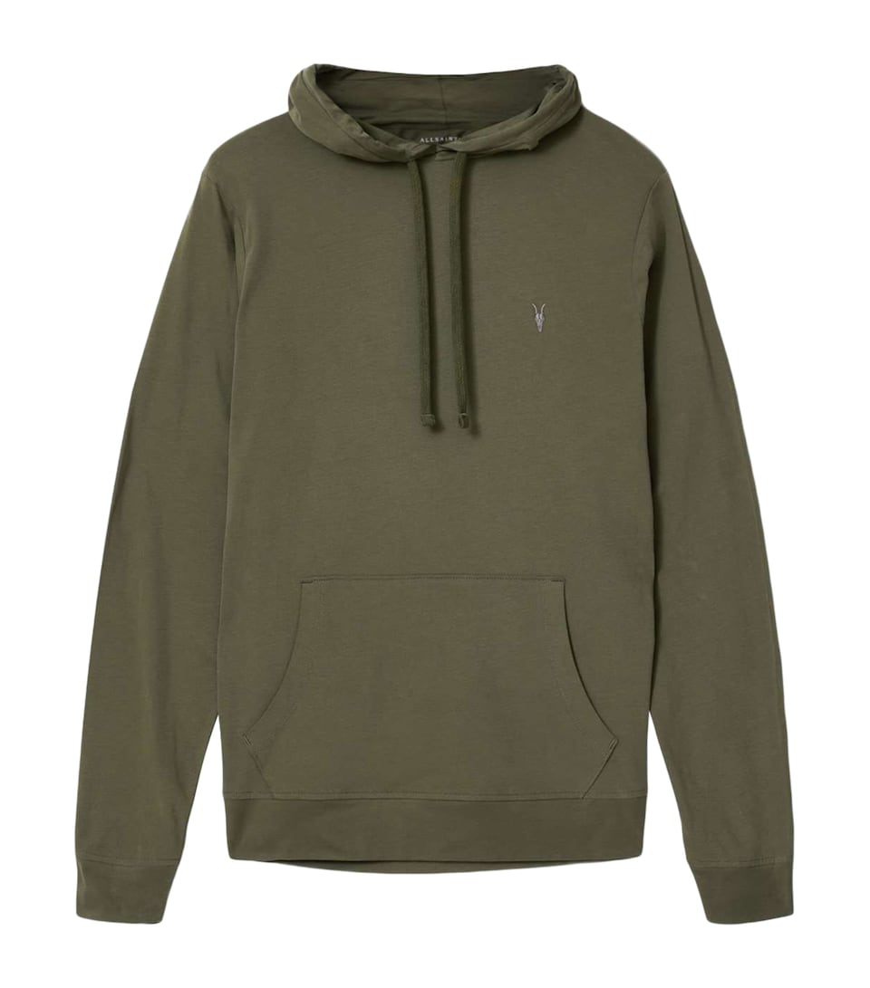 AllSaints Mens Brace Over-The-Head Hoodie Wild Green