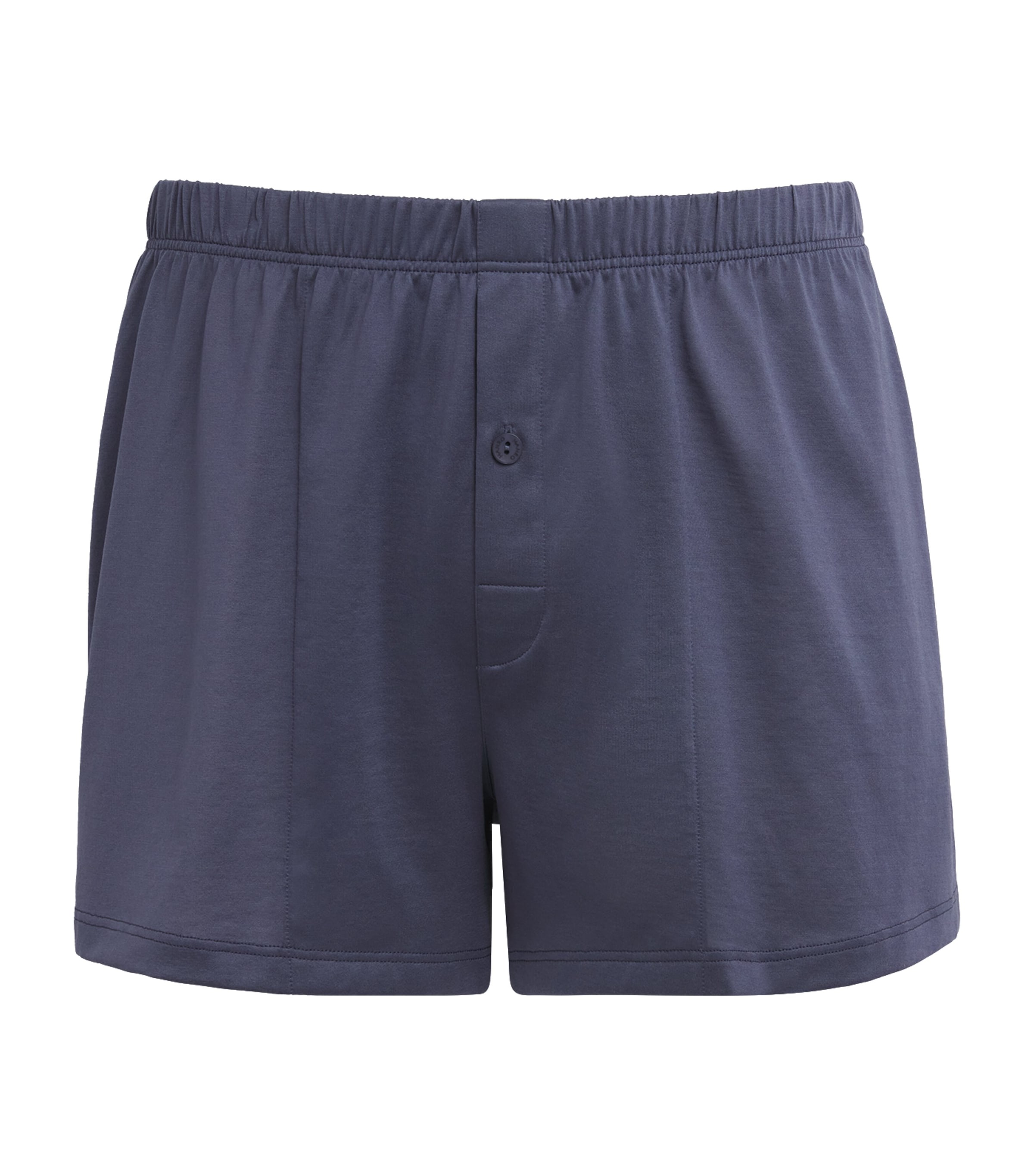 Hanro Mens Cotton Boxer Shorts Stormy Grey
