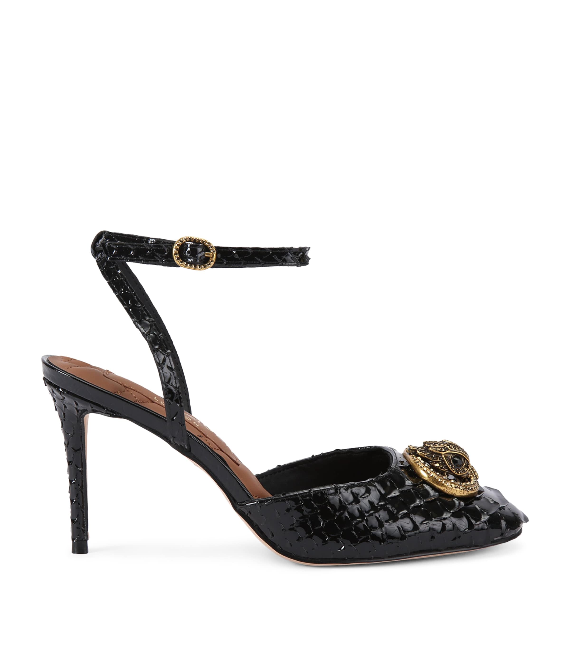 Leather Snake-Effect Chelsea Pumps