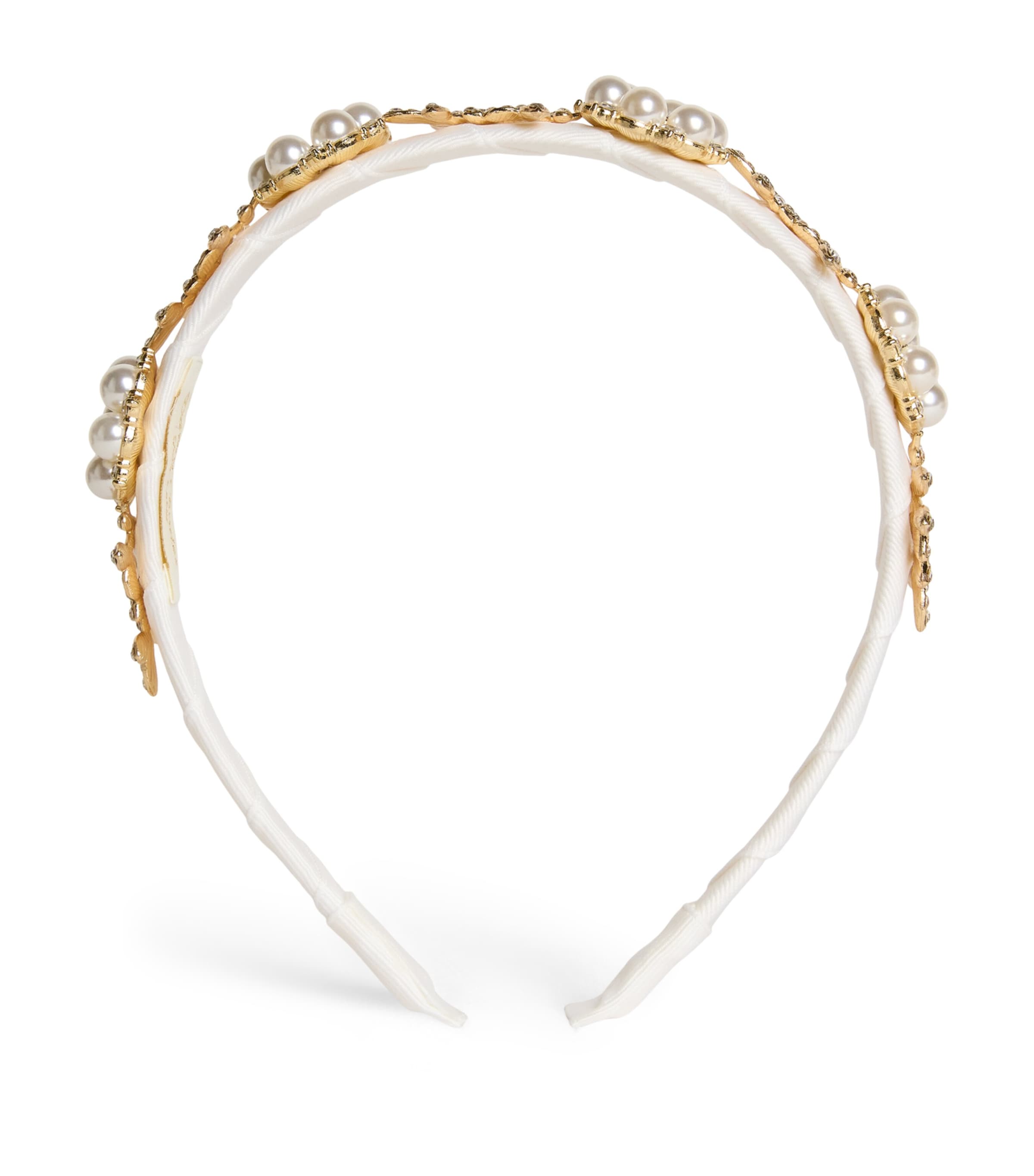 Diamanté and Faux Pearl-Embellished Headband