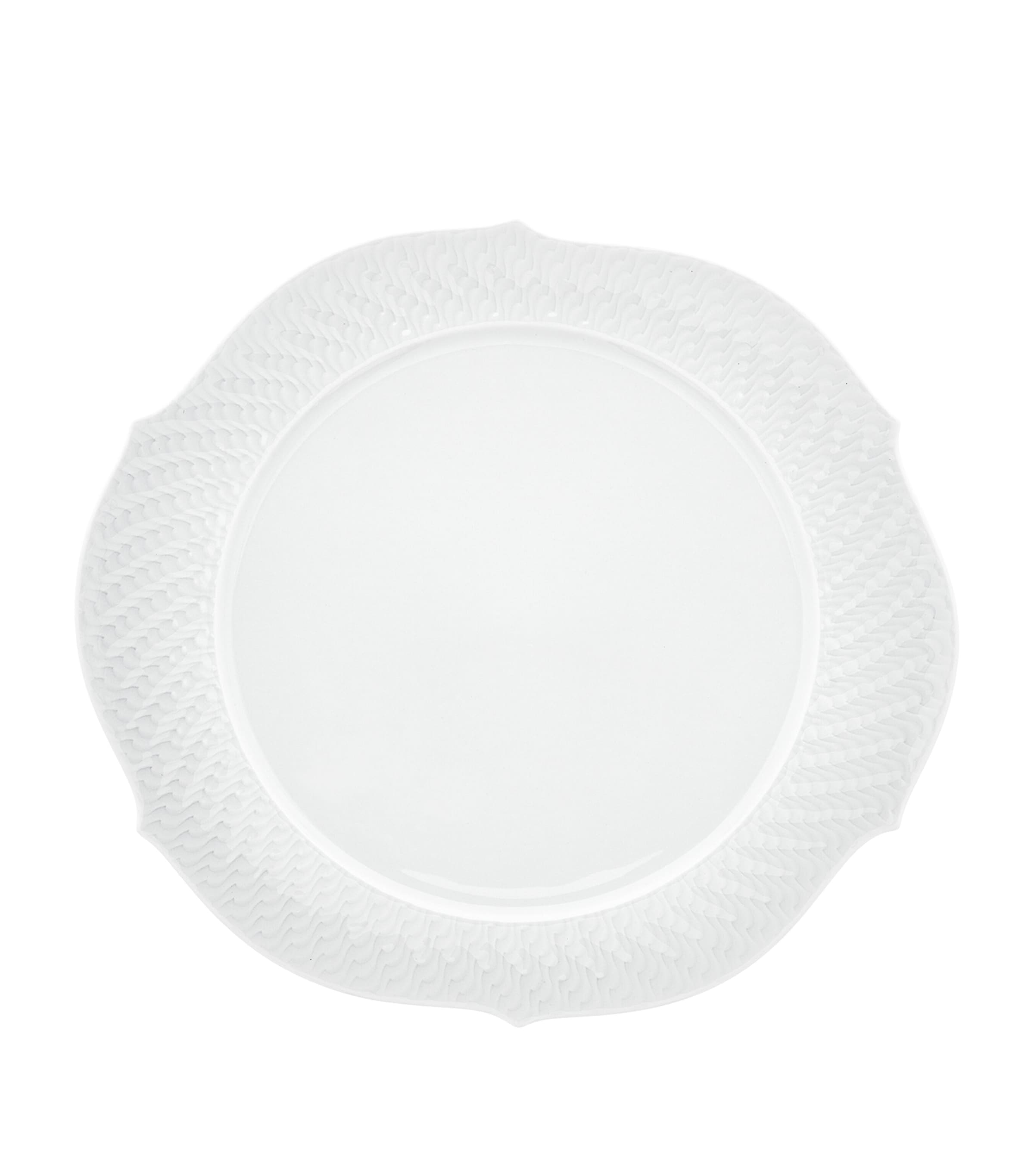 Meissen Porcelain Waves Relief Cake Platter (26.5cm) White