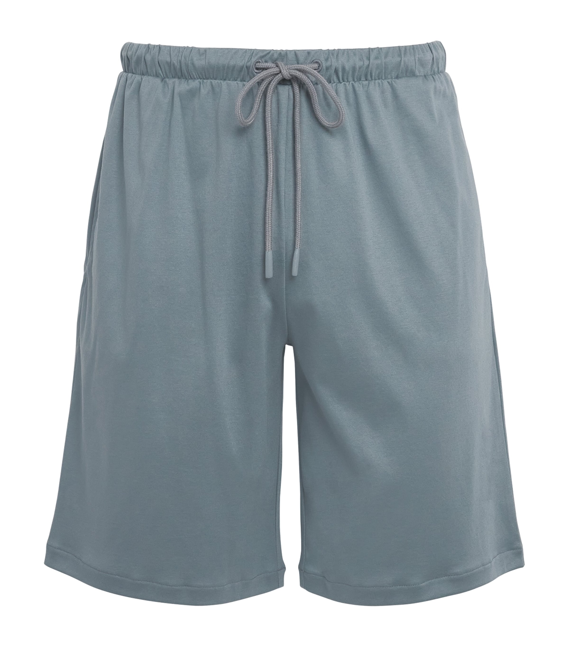 Zimmerli Mens Sea Island Cotton Pyjama Shorts Light Slate