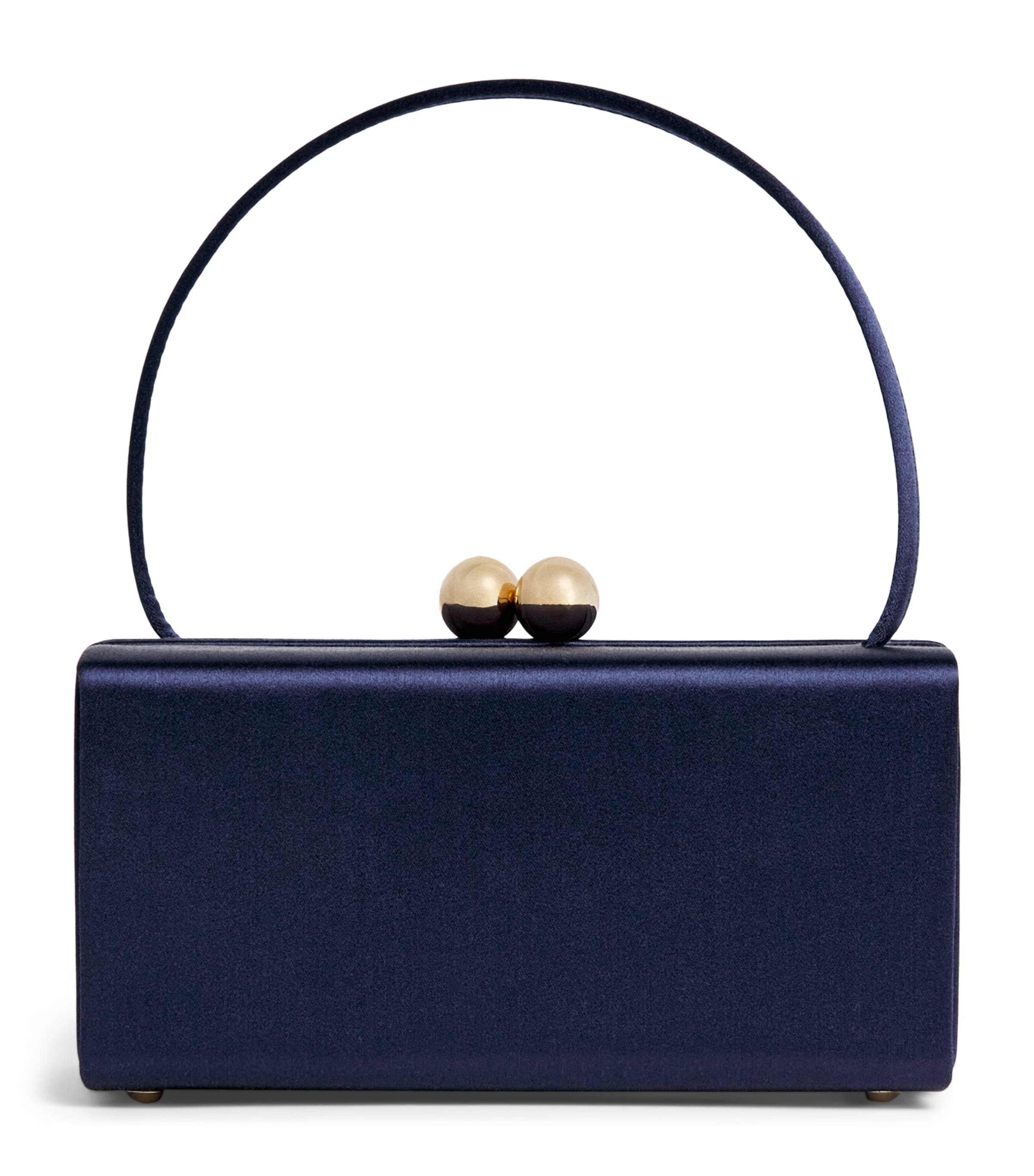 Carolina Herrera Satin Mimi Top-Handle Bag Midnight