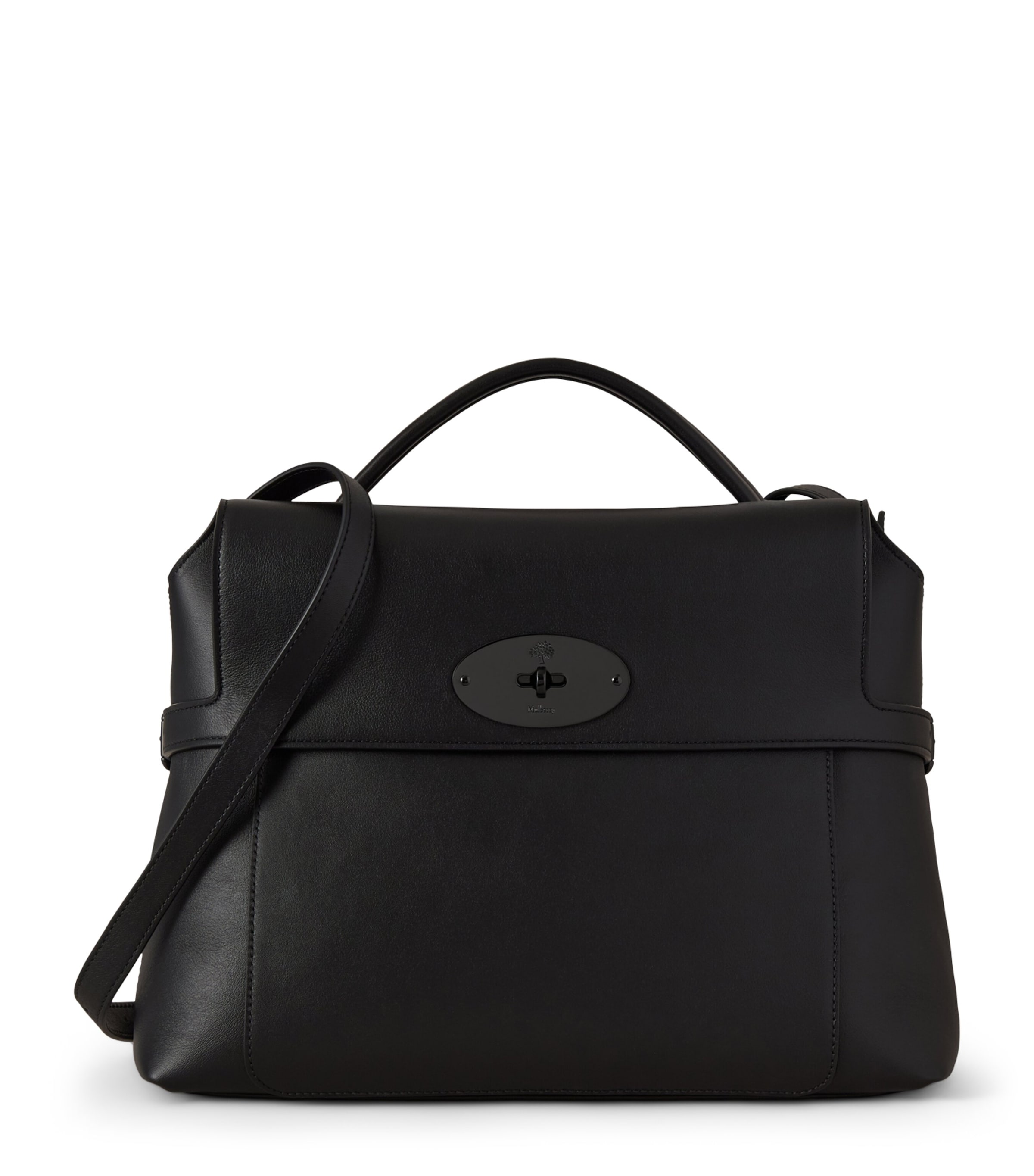 Mulberry Leather Stevie Top-Handle Bag Black