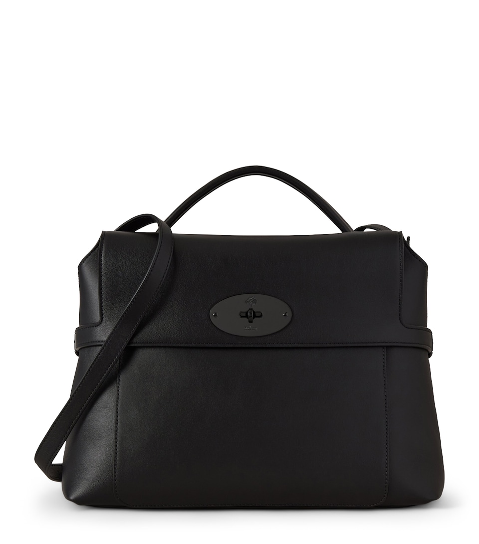 Mulberry Leather Stevie Top-Handle Bag Black