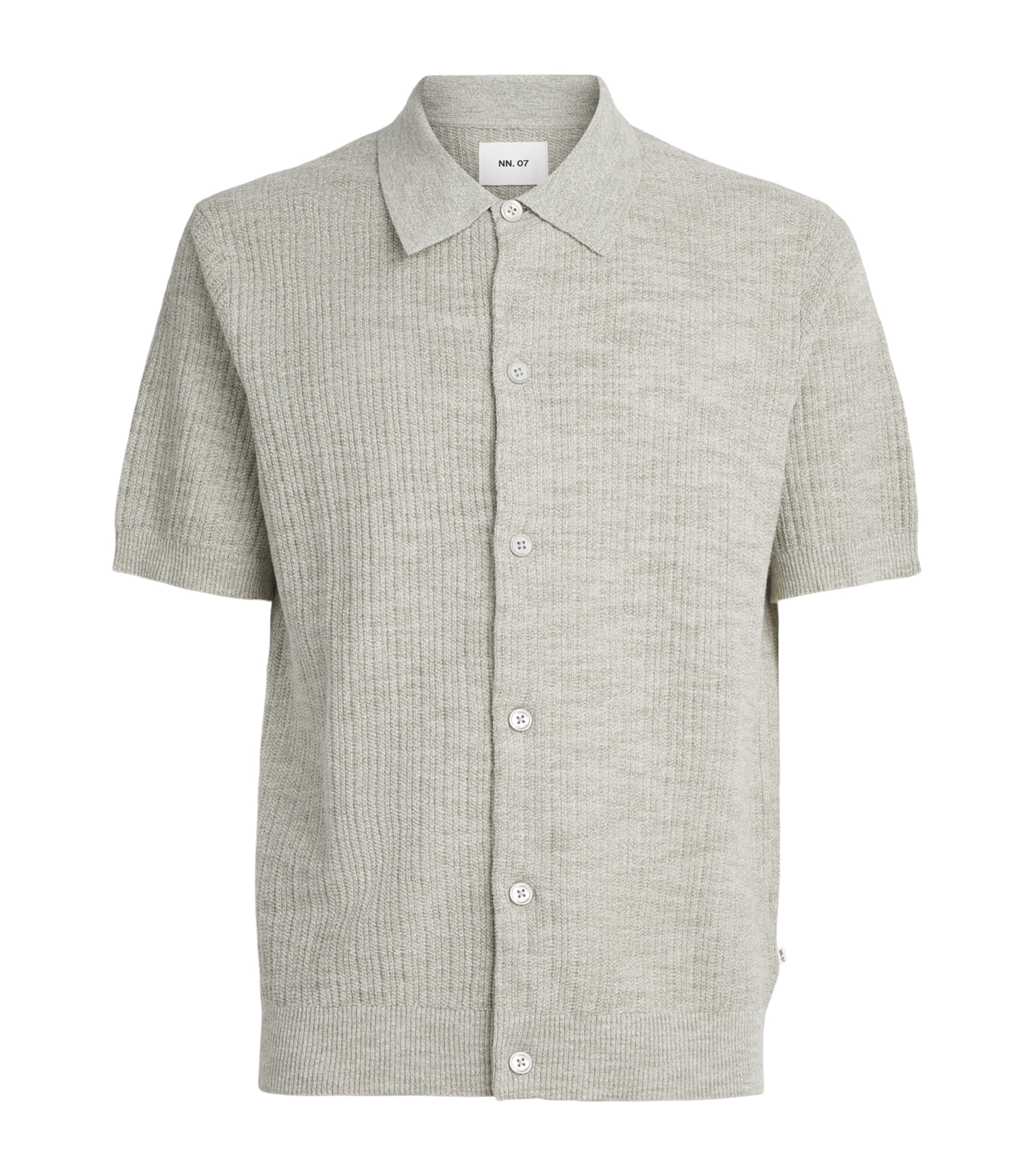 NN.07 Mens Organic Cotton Nolan Cardigan Sage Mouline