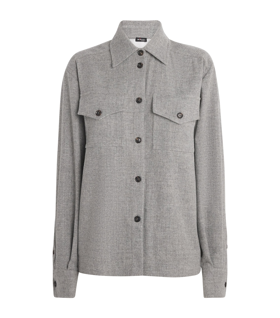 Virgin Wool-Cashmere Shimmer Shirt