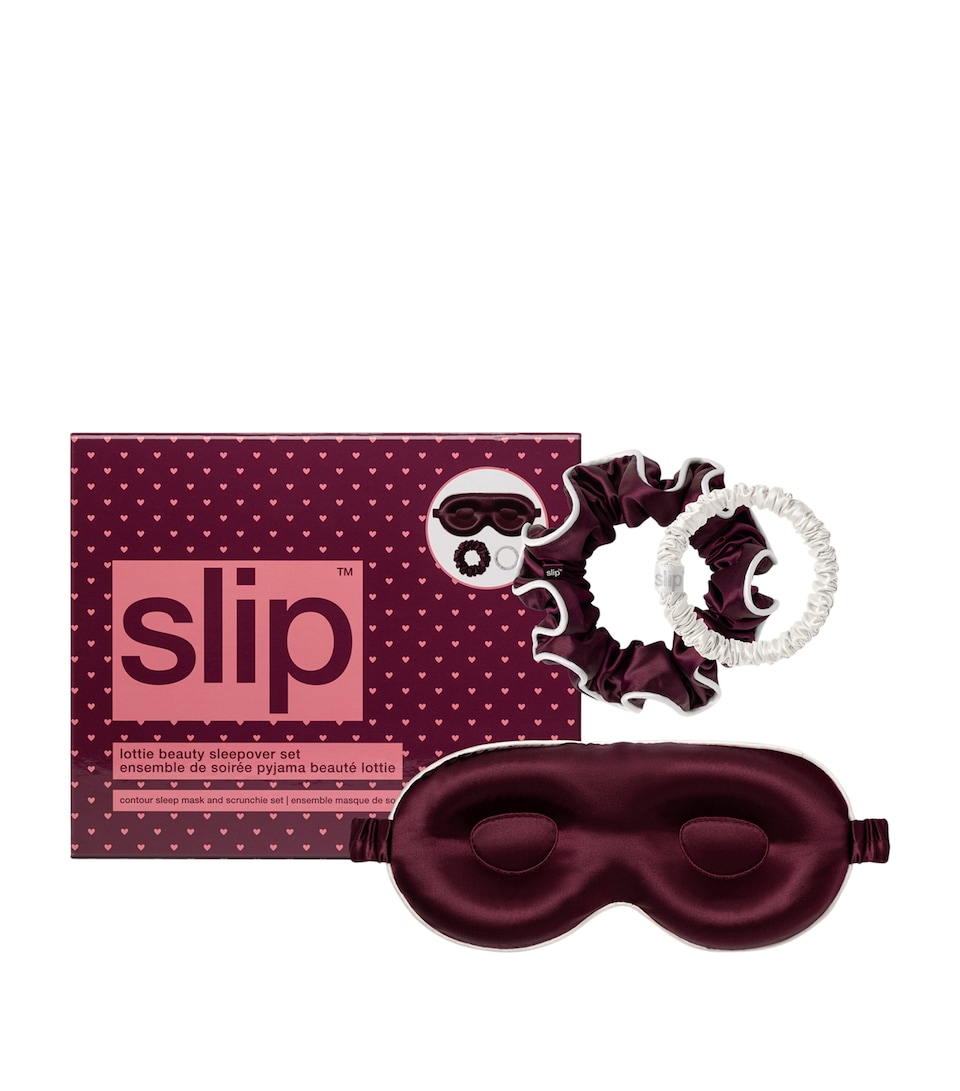 Slip Pure Silk Lottie Sleep Mask and Scrunchies Sleepover Set Lottie