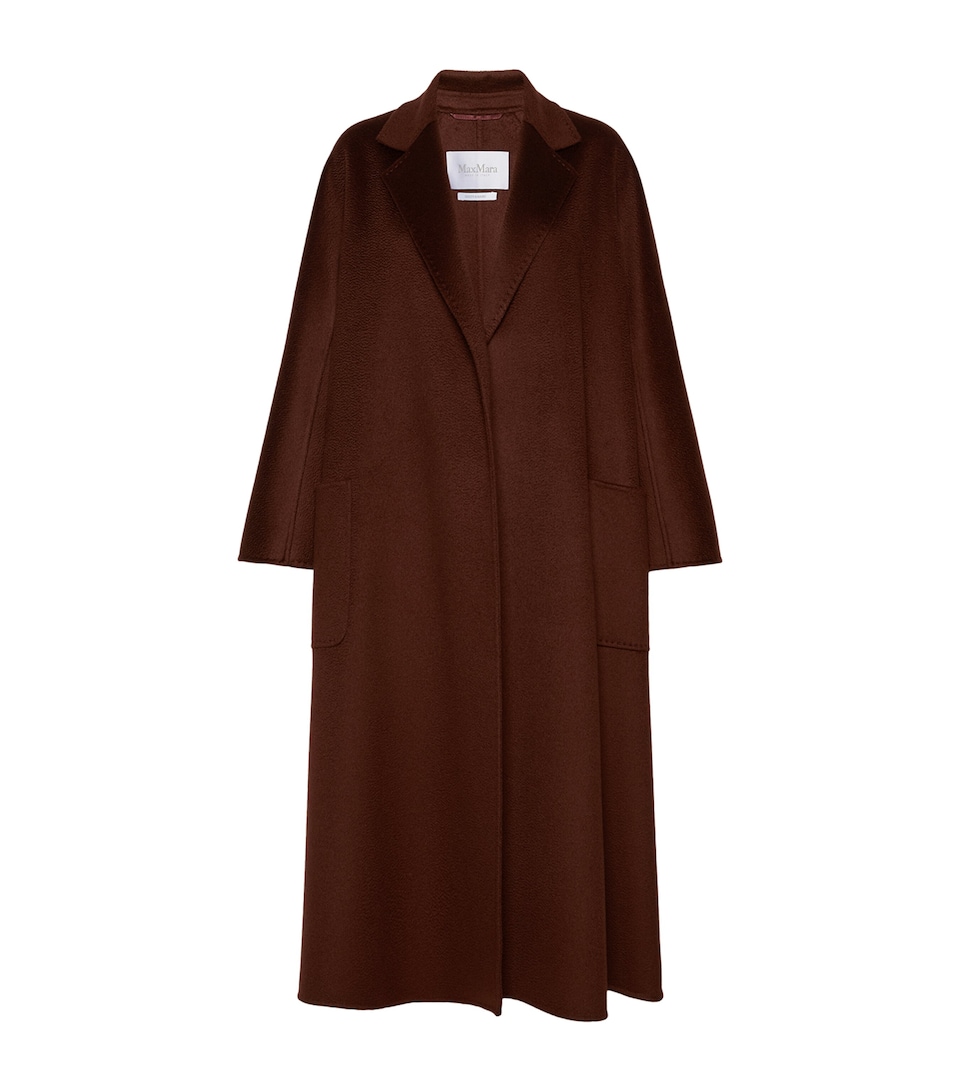 Max Mara Womens Cashmere Ludmilla Wrap Coat Brown Bordeaux