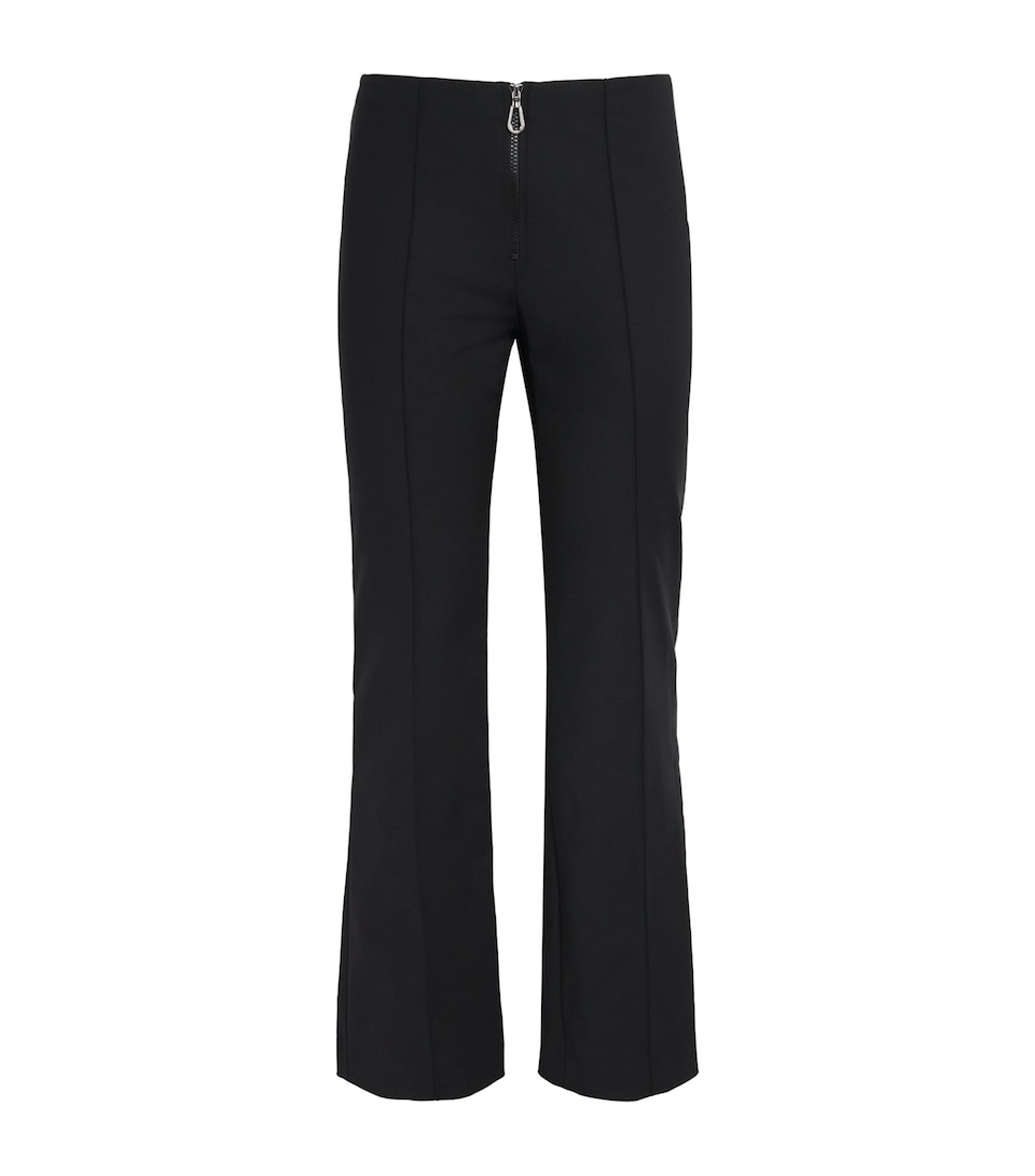 Zip-Up Flared Trousers