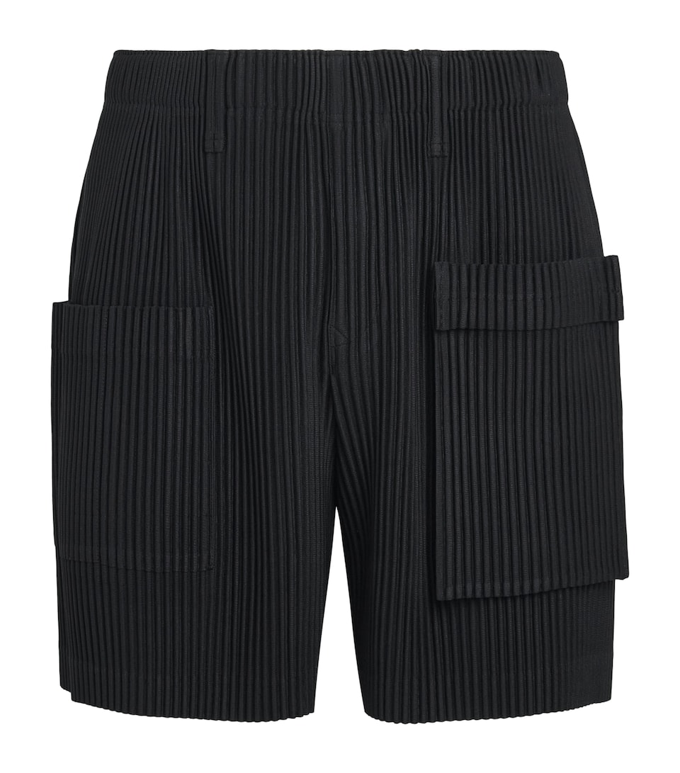Homme Plissé Issey Miyake Mens Painter’s Gear Shorts Black