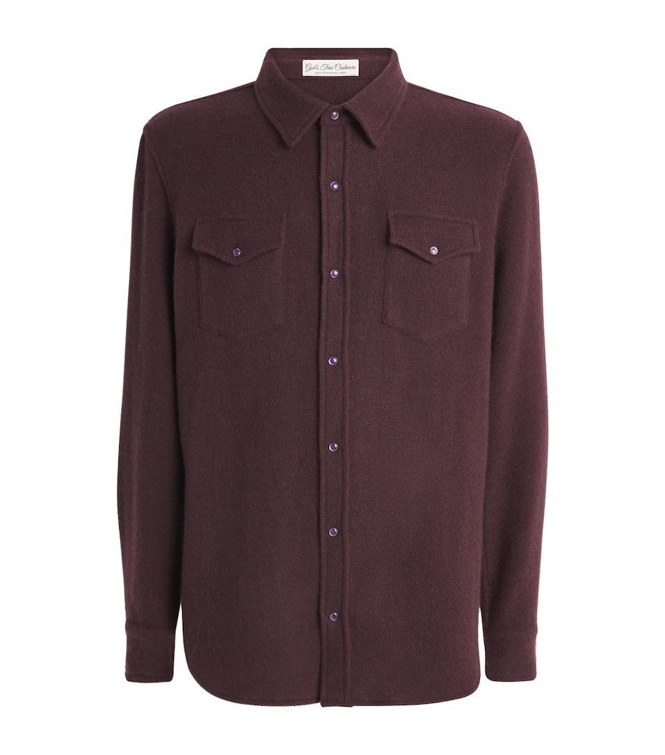 Cashmere Press-Stud Overshirt