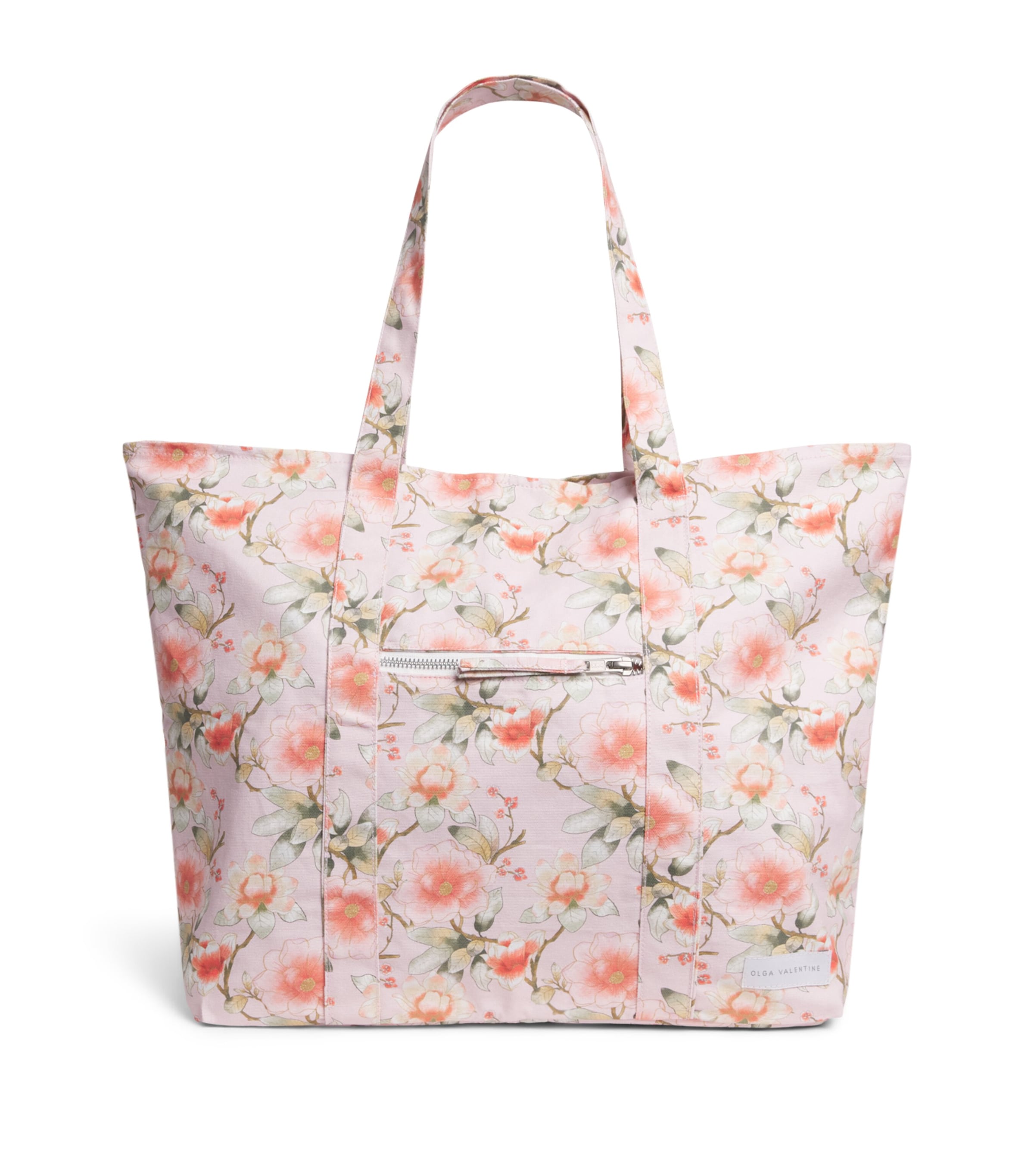 Cotton Floral Print Tote Bag
