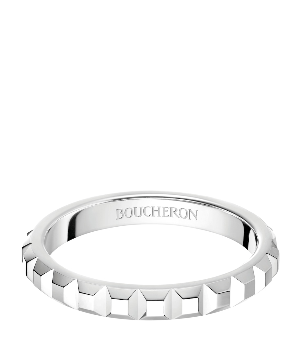 Platinum Clou de Paris Wedding Band