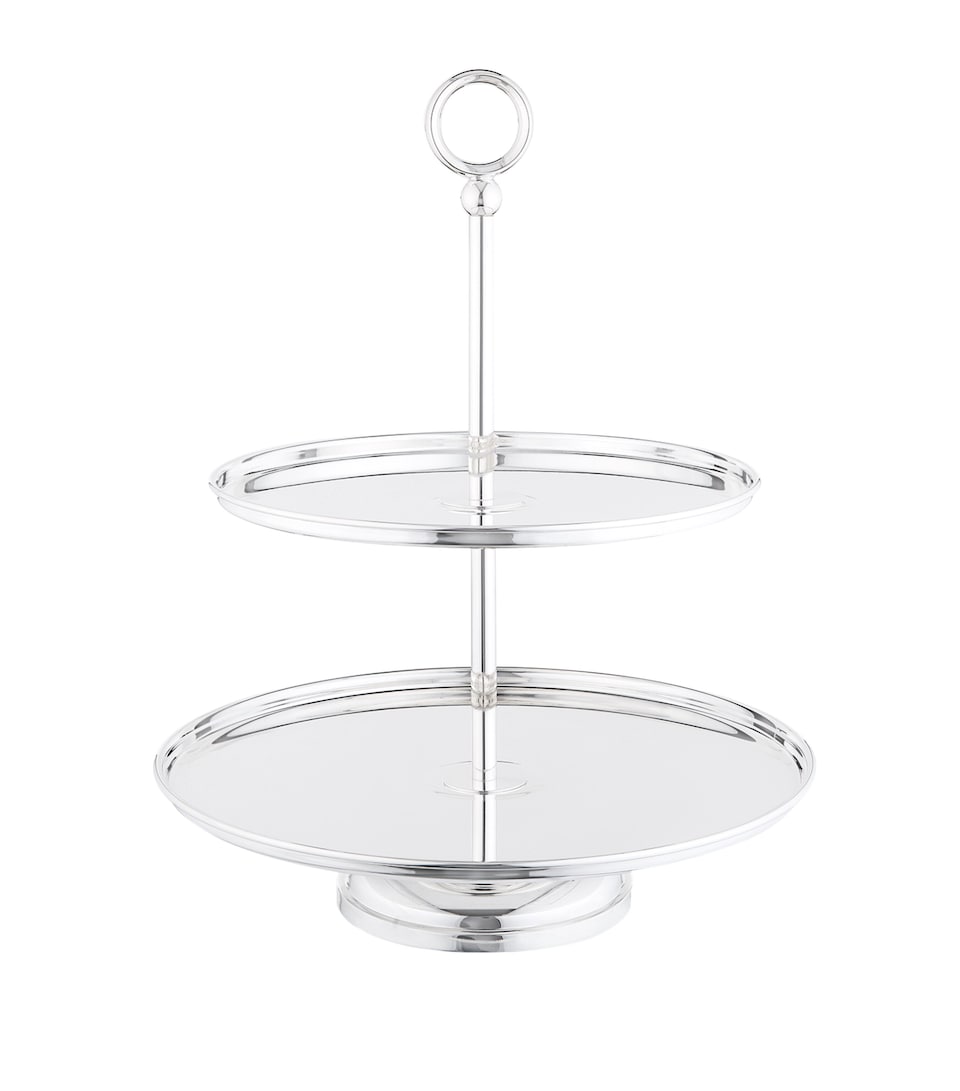 Silver-Plated Georgian 2-Tier Cake Stand