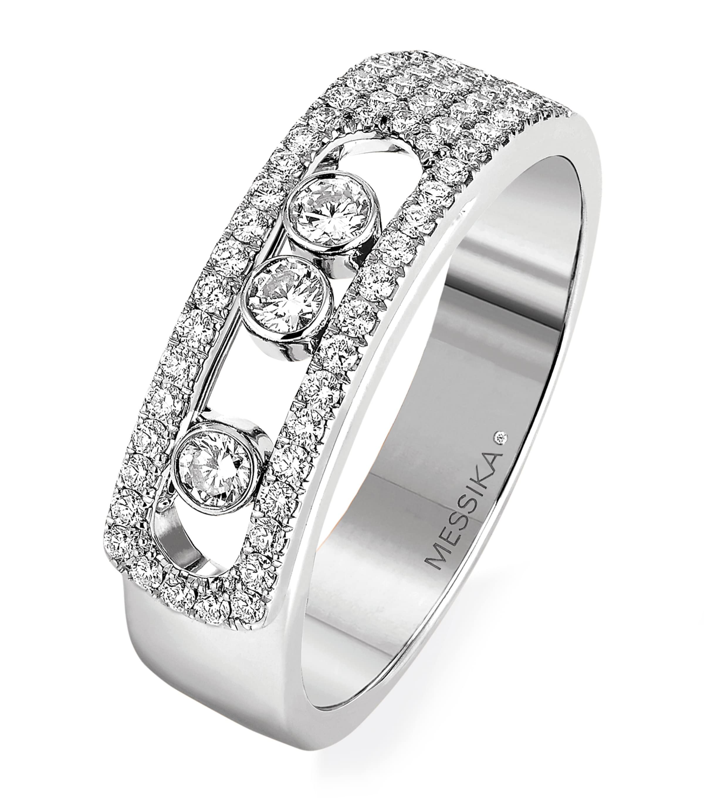 White Gold and Diamond Move Noa Ring