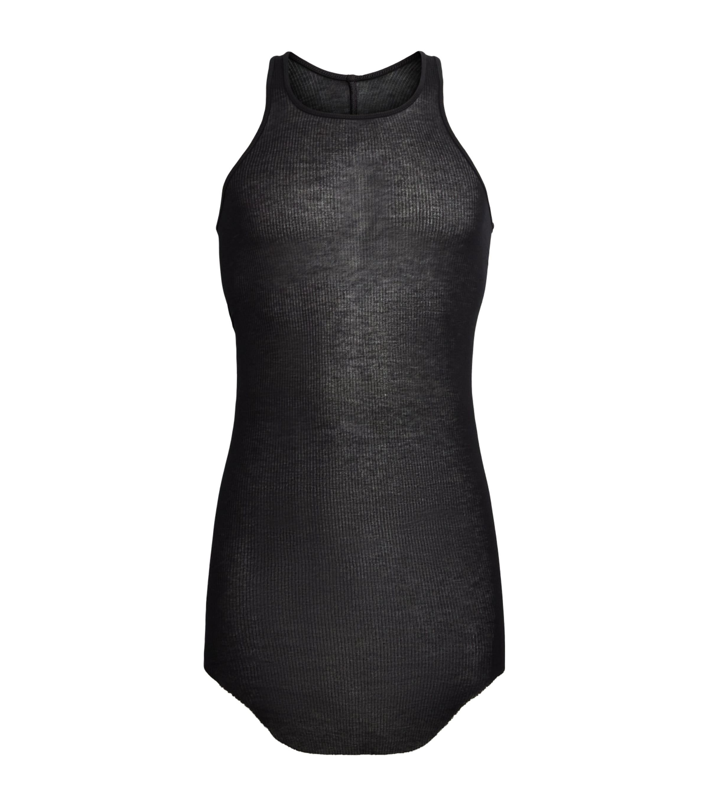 Rick Owens Mens Basic Rib Tank Top Black