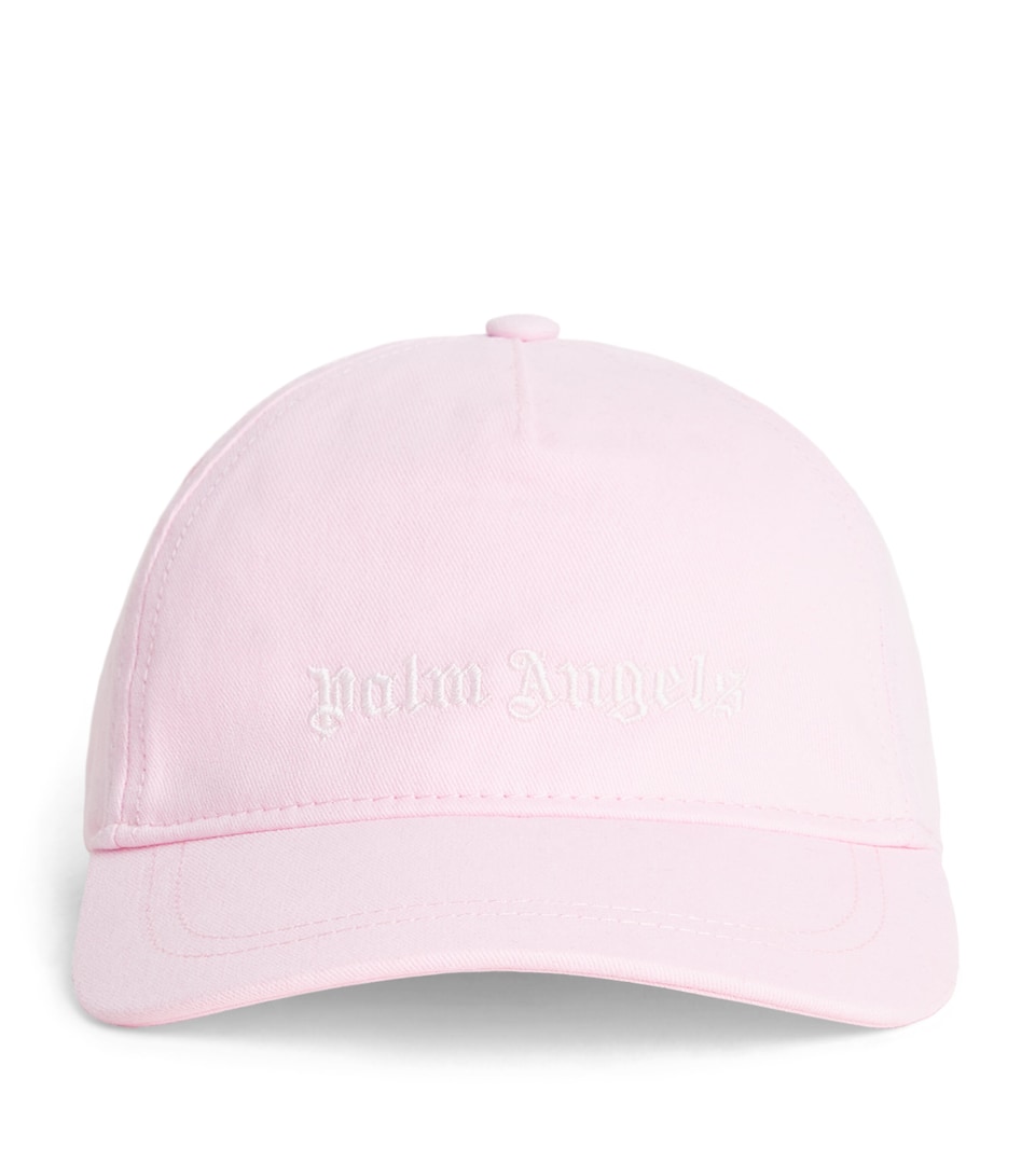 Palm Angels Kids Cotton Logo Cap Rosa/pink