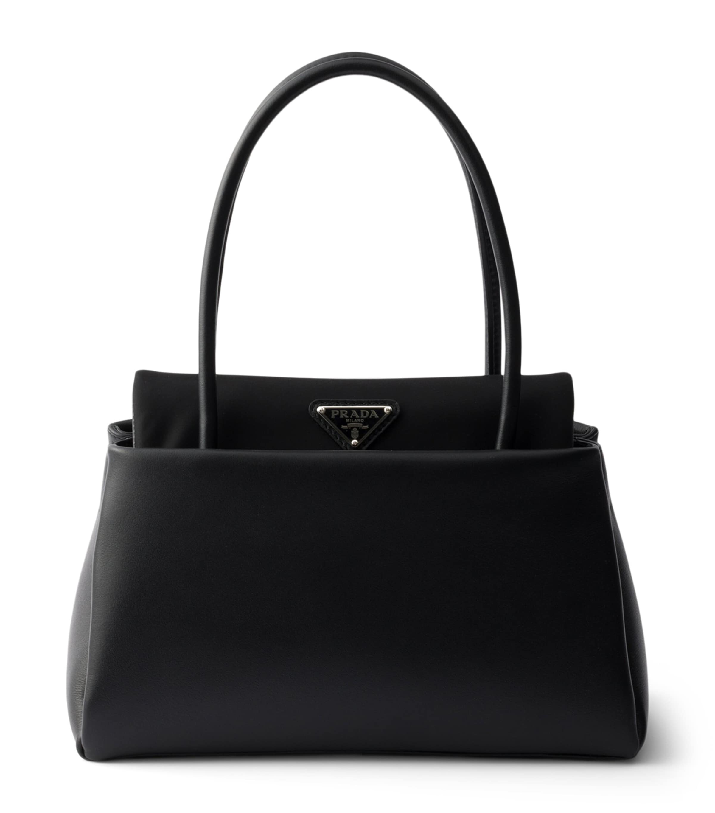 Prada Small Leather Passage Top-Handle Bag Black