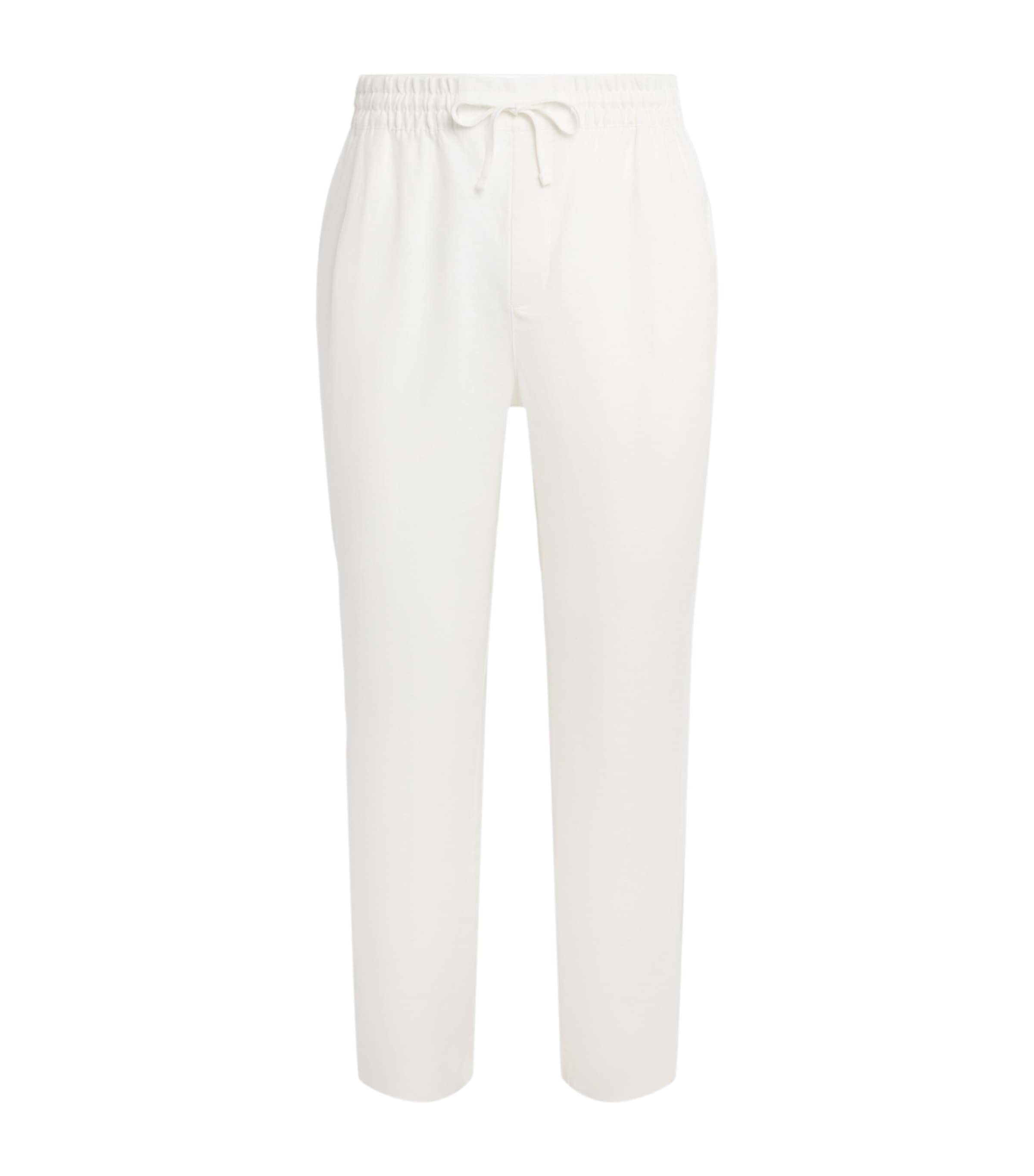 CHÉ Mens Linen Avila Drawstring Chinos White