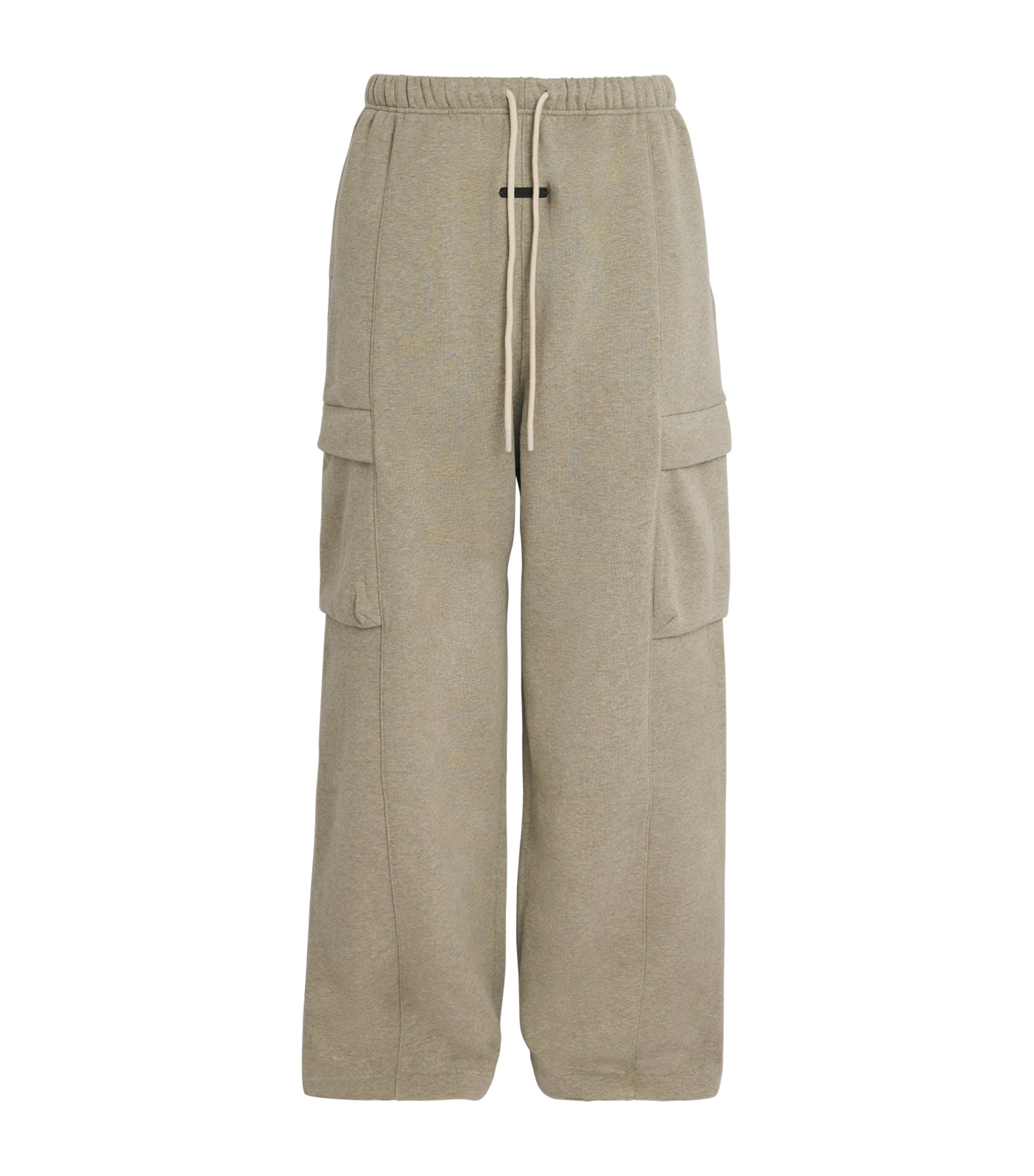 FEAR OF GOD ESSENTIALS Mens Fleece Cargo Trousers Seal Heather