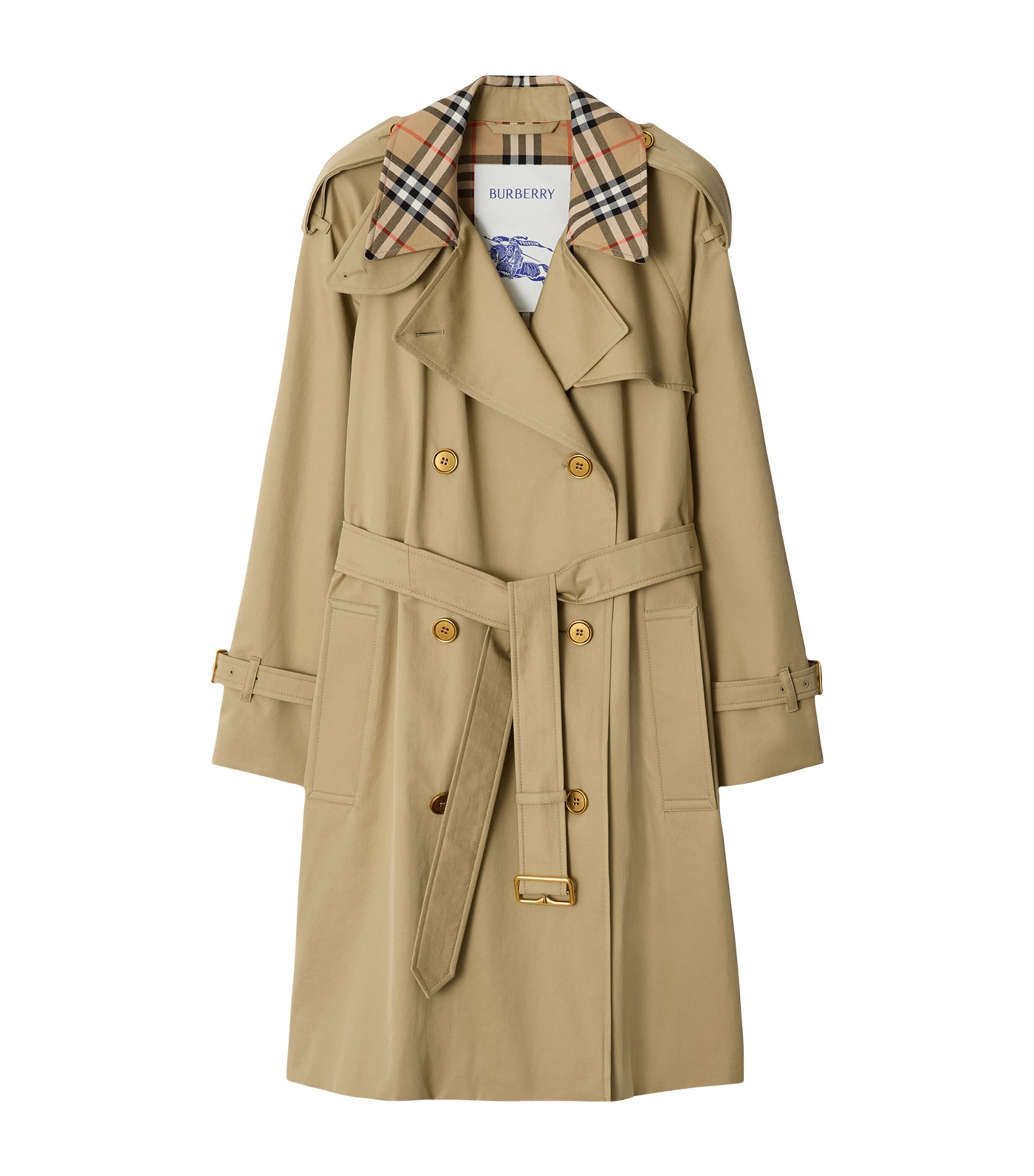 Burberry Gabardine Kensington Short Trench Coat | Harrods US