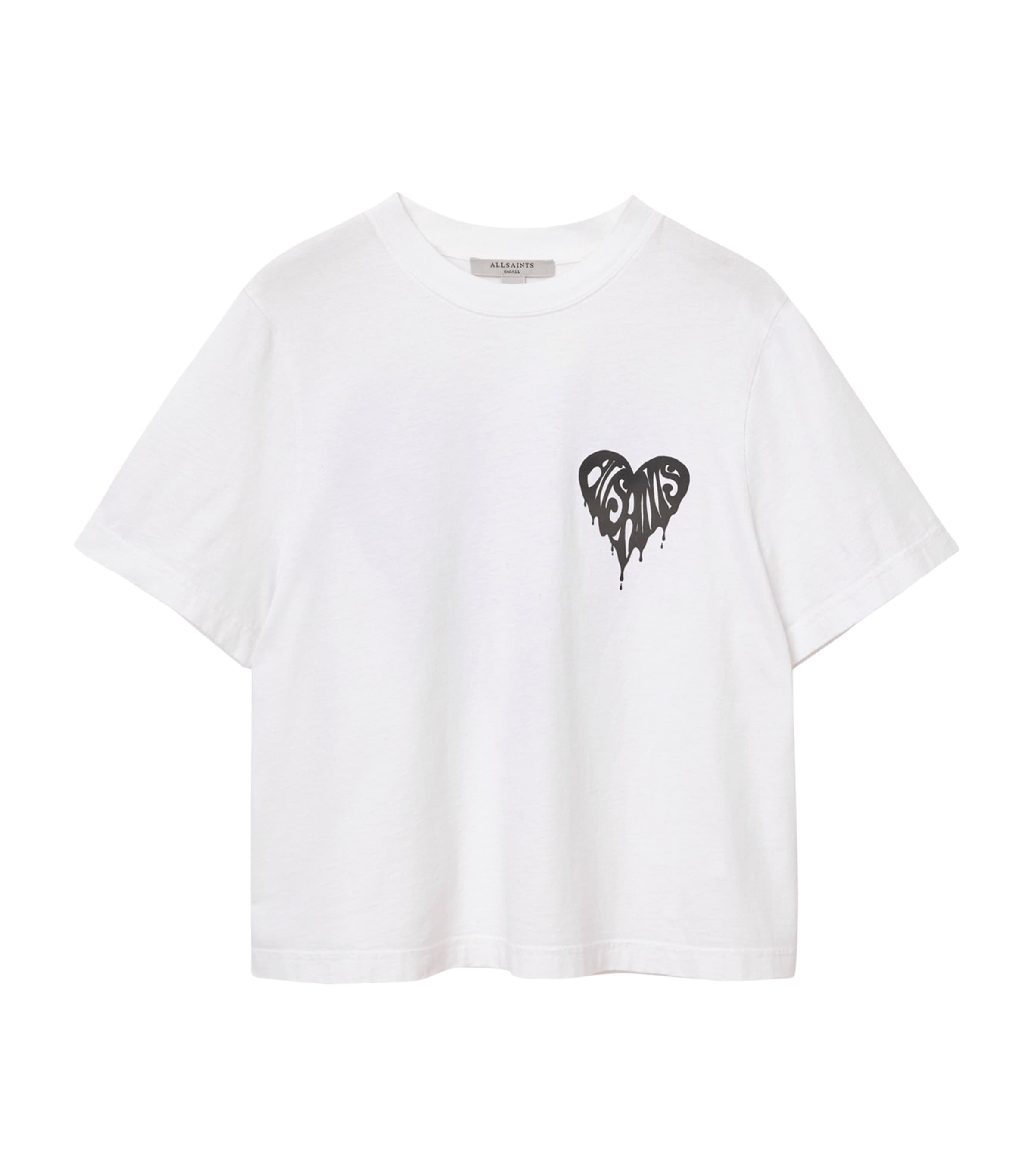 AllSaints Womens Organic Cotton Lisa T-Shirt Optic White