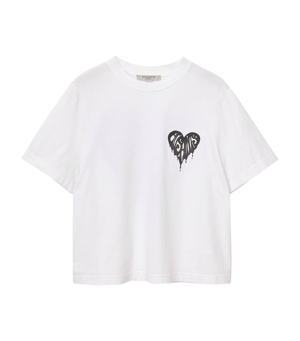 AllSaints Womens Organic Cotton Lisa T-Shirt Optic White